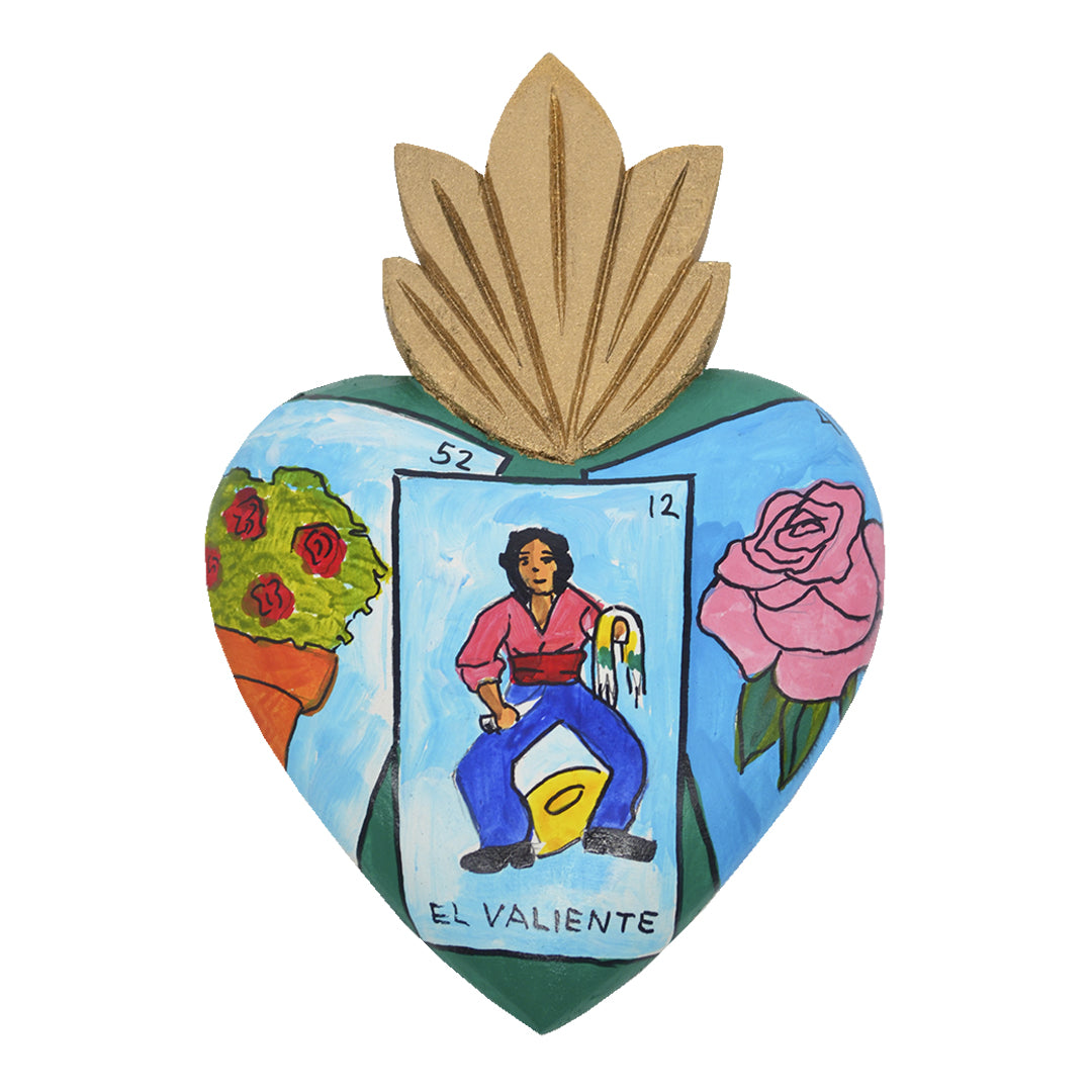 Lotería Wall Art Wooden Heart | Lolo Mexican Mercadito