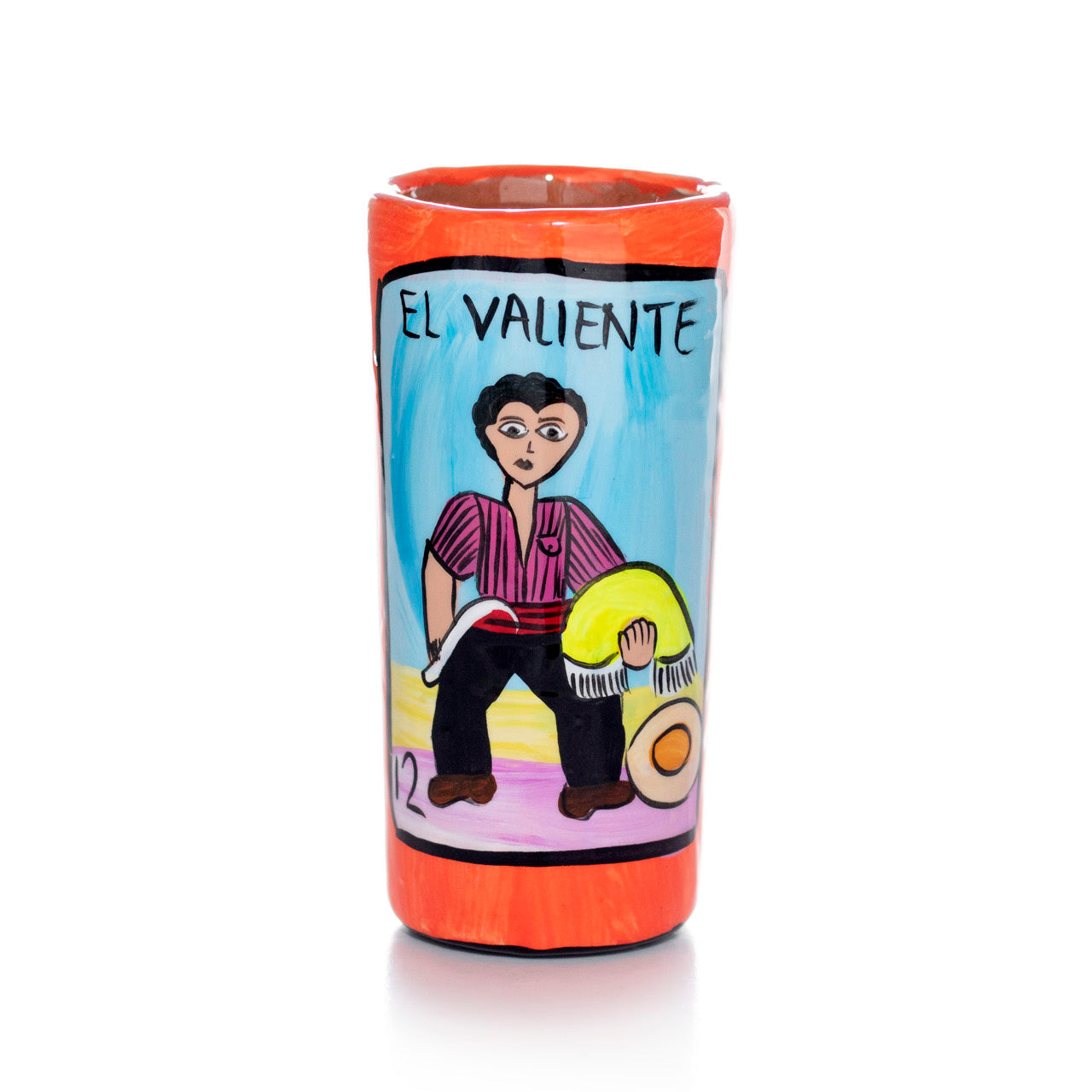 Lotería Hand-painted Clay Shot Glass