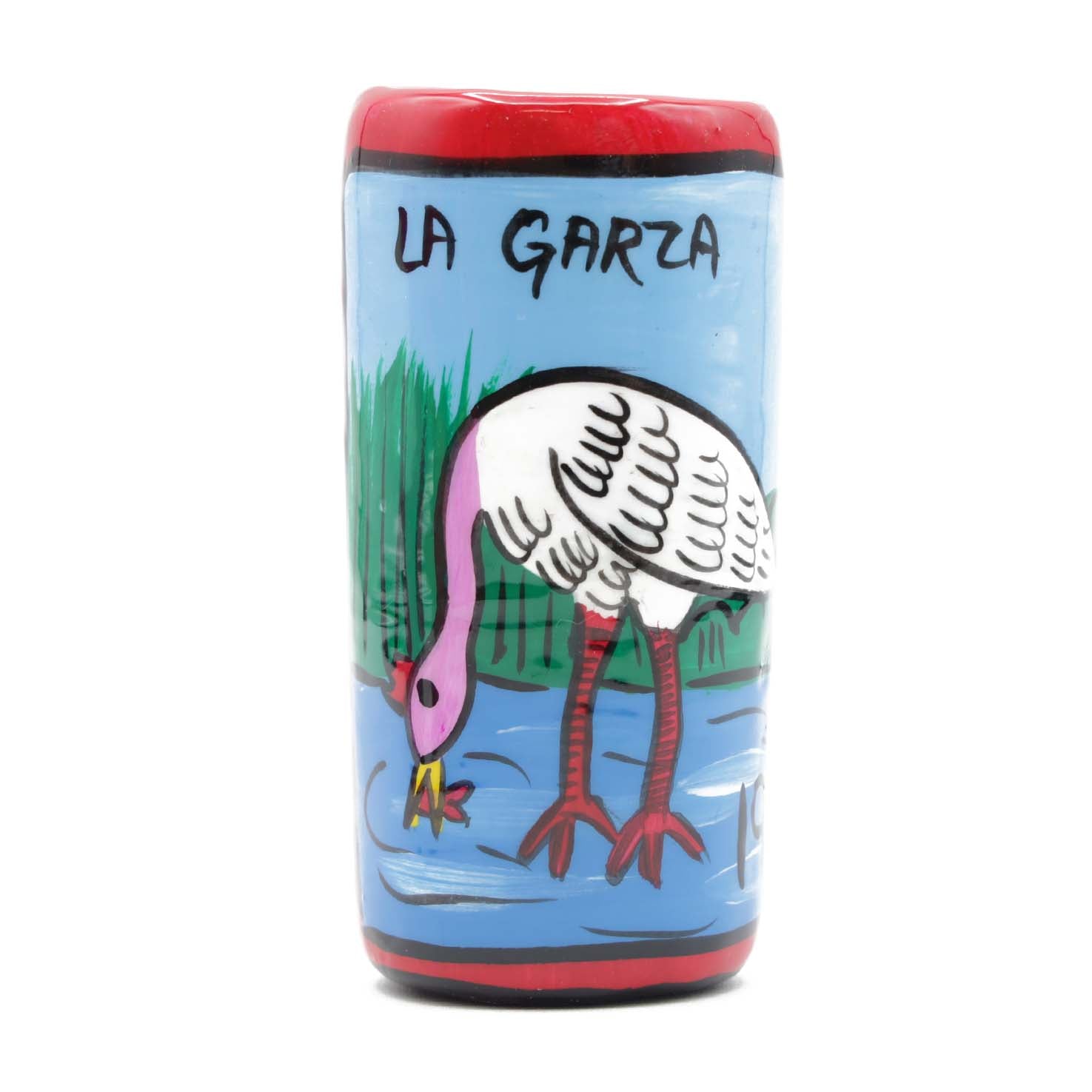Lotería Hand-painted Clay Shot Glass
