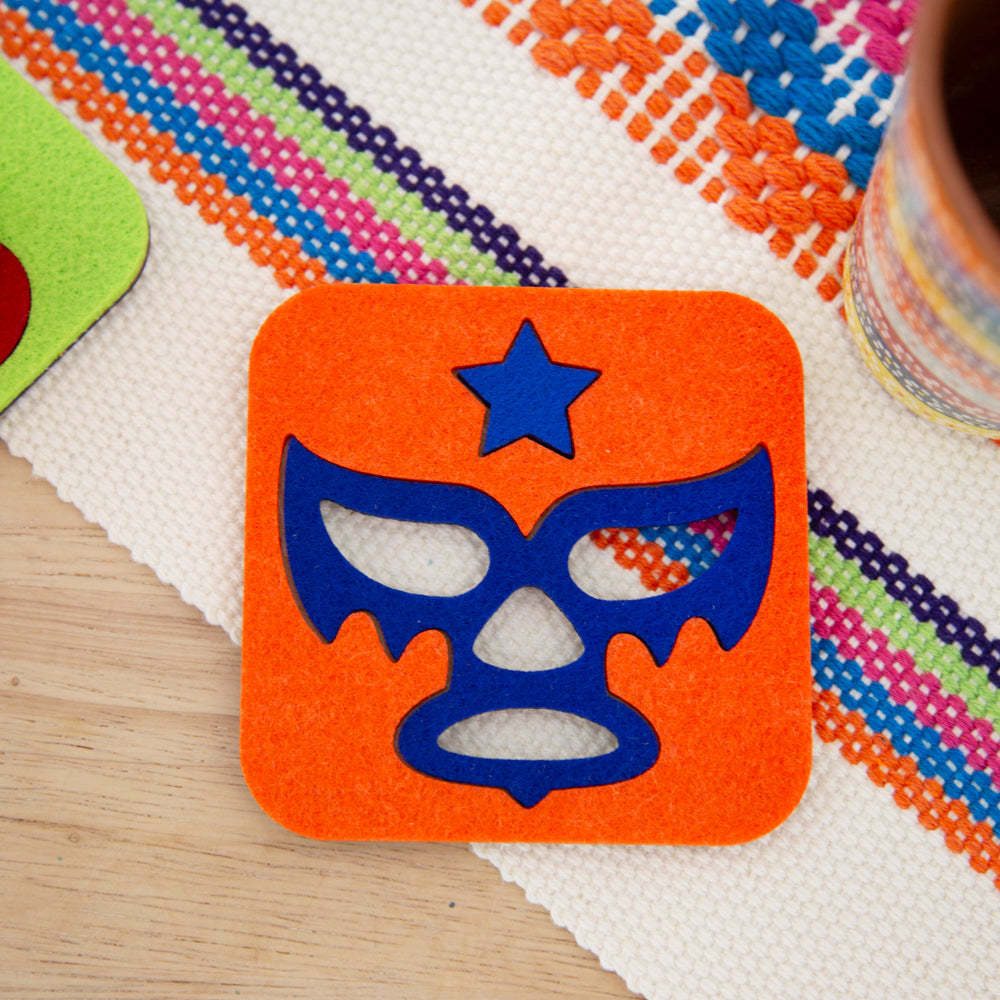 Felt Luchavasos Coasters (Set of 4)