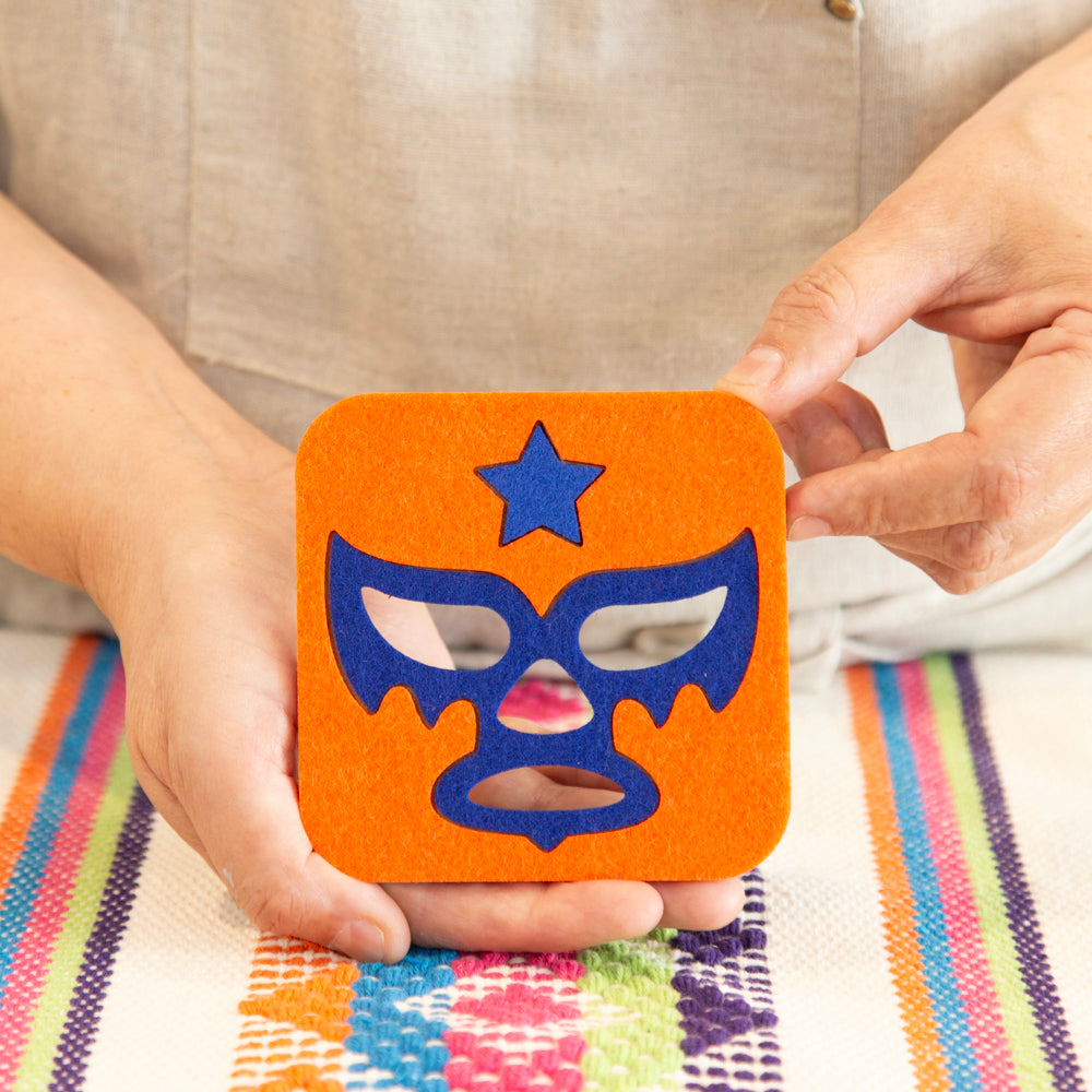 Felt Luchavasos Coasters (Set of 4)