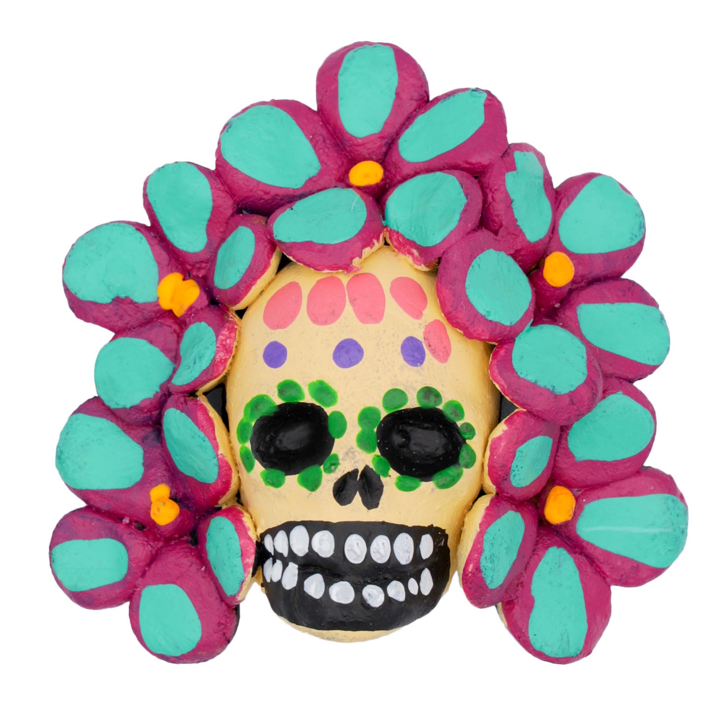 Floral Crown Sugar Skull Magnet