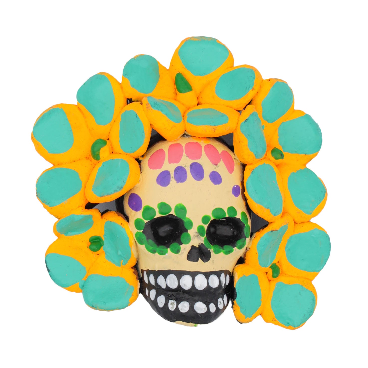 Floral Crown Sugar Skull Magnet