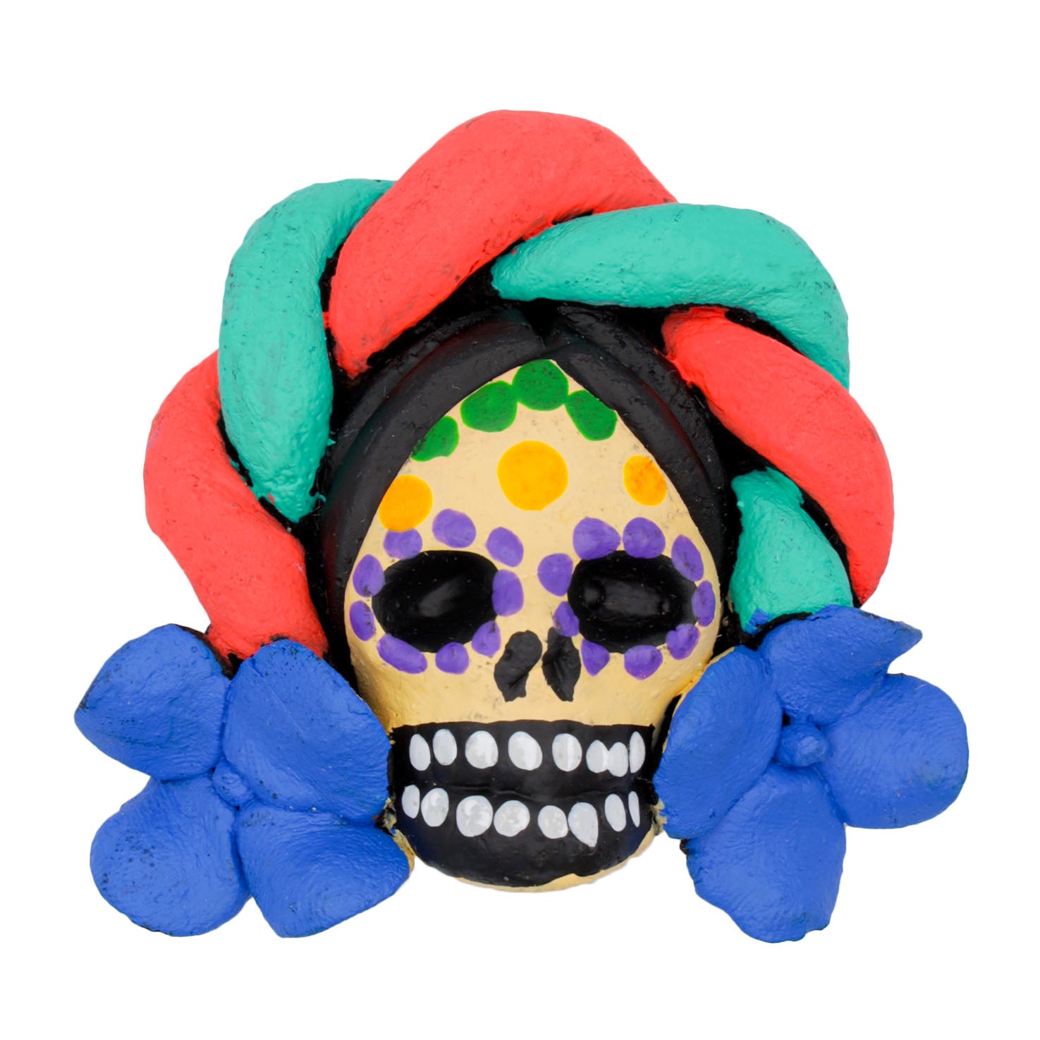 Floral Crown Sugar Skull Magnet