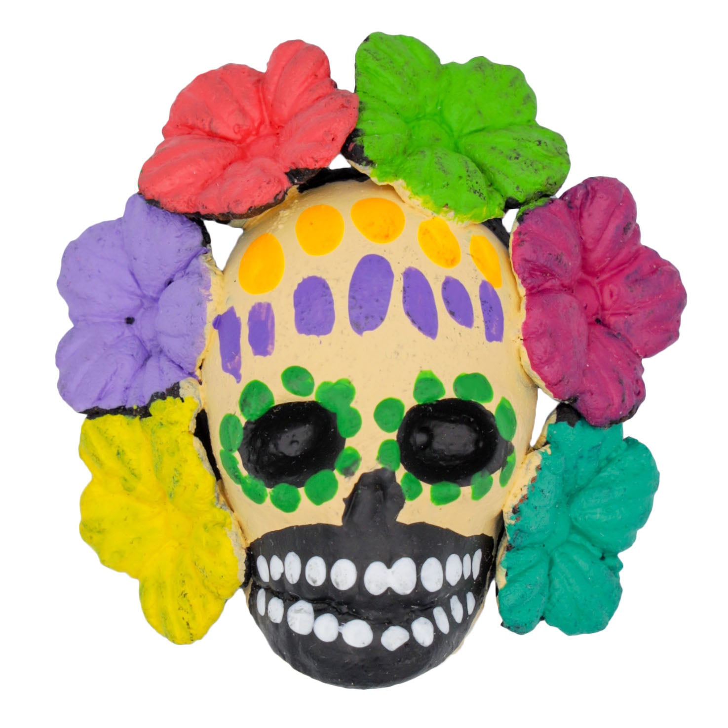 Floral Crown Sugar Skull Magnet