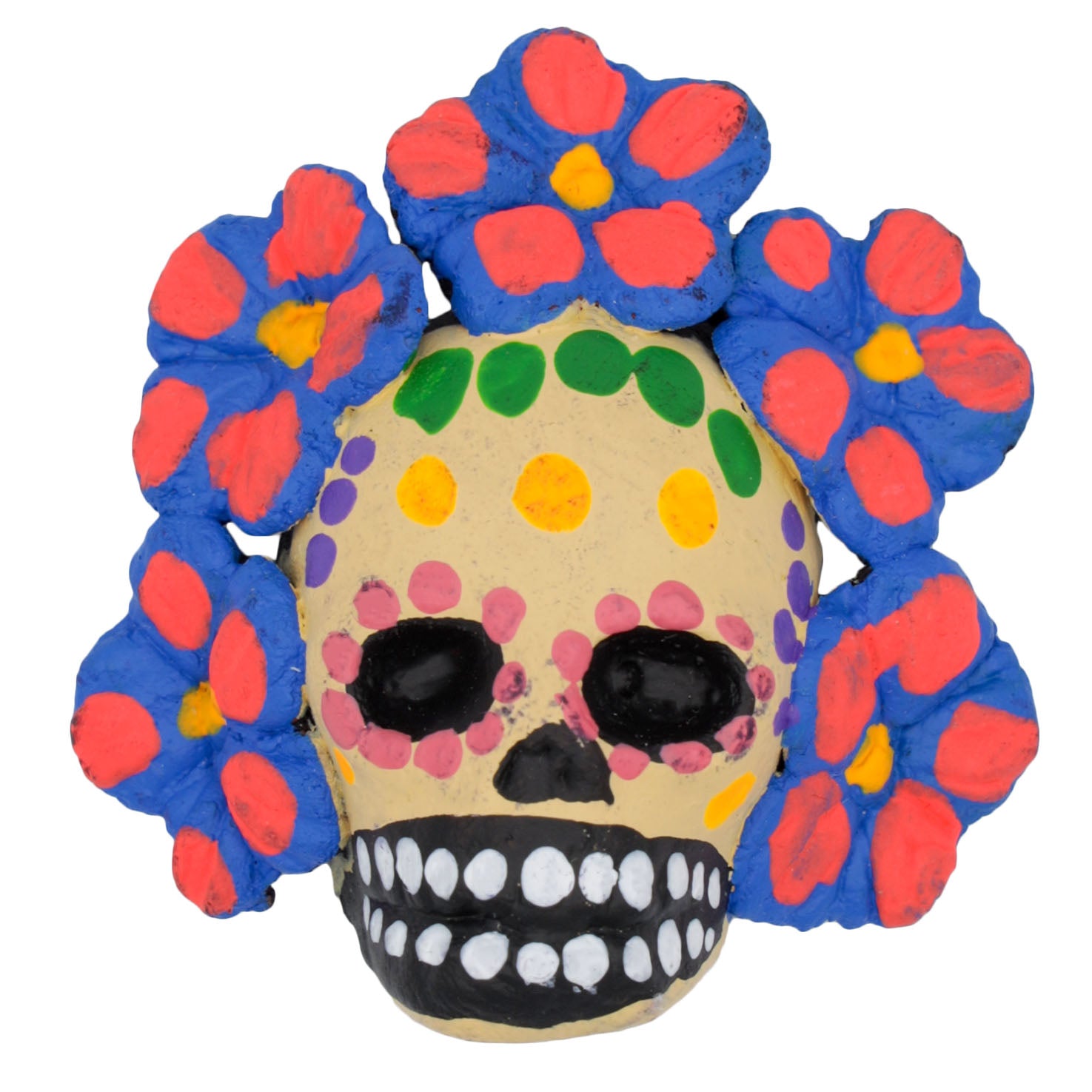 Floral Crown Sugar Skull Magnet