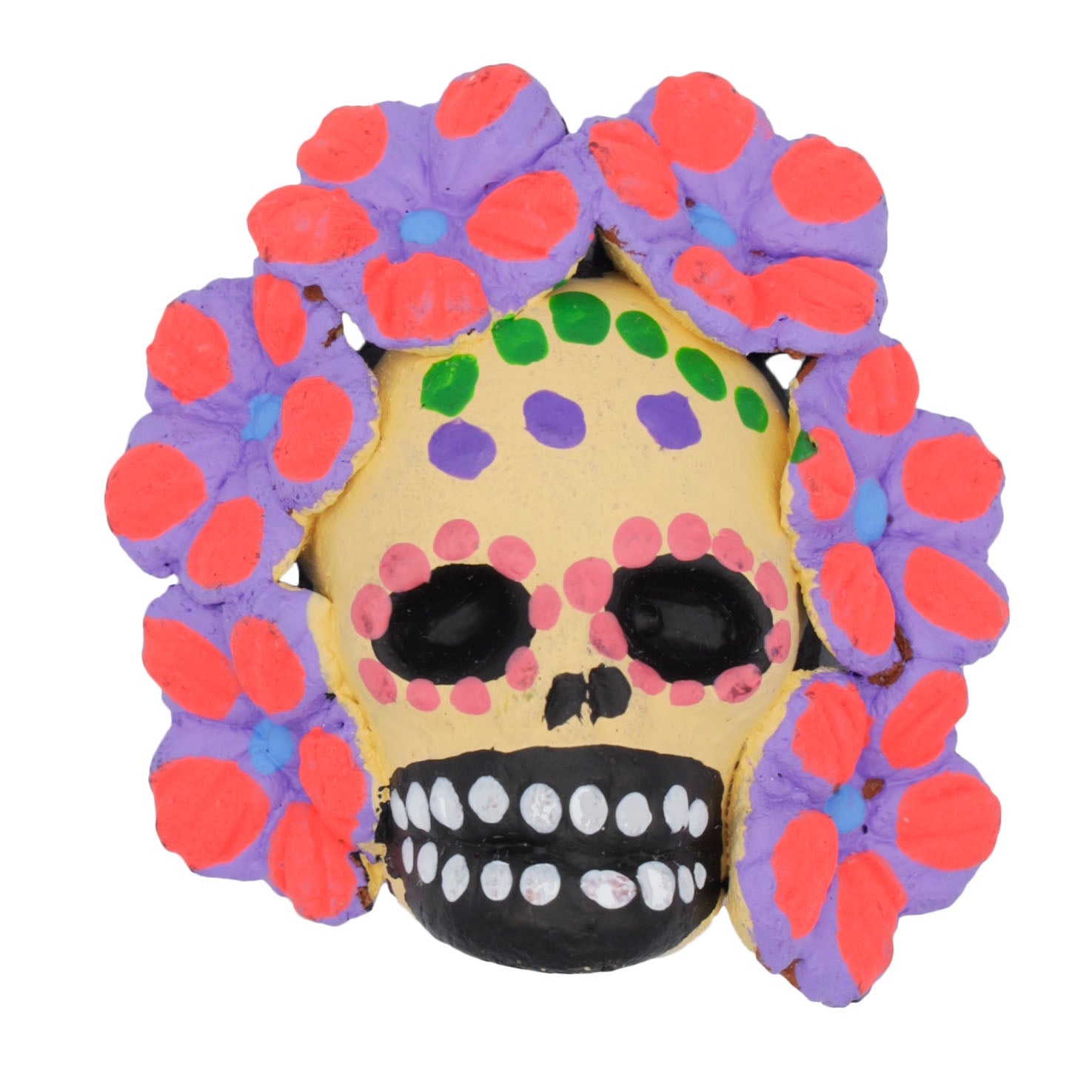 Floral Crown Sugar Skull Magnet