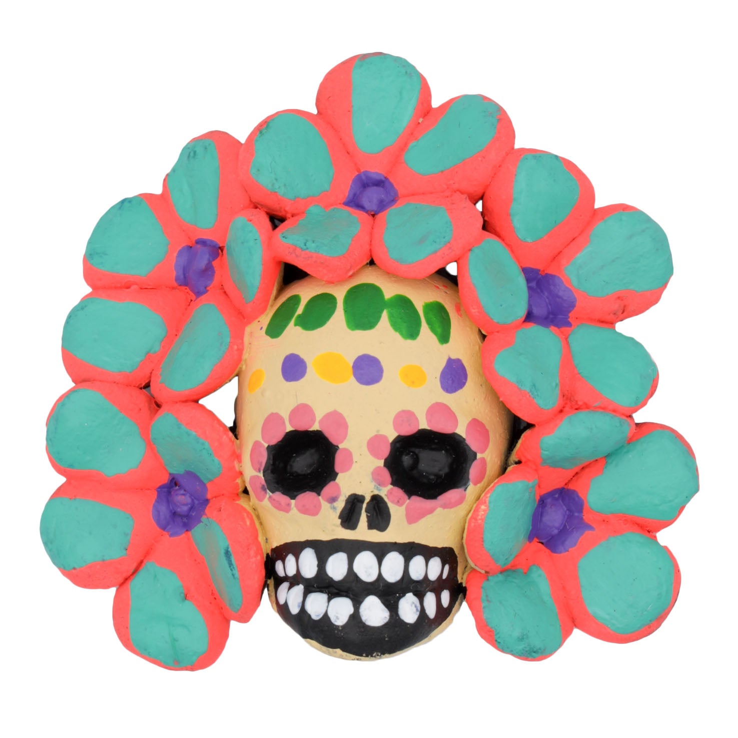 Floral Crown Sugar Skull Magnet