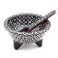 Capula Molcajete Clay Bowl and Matching Spoon