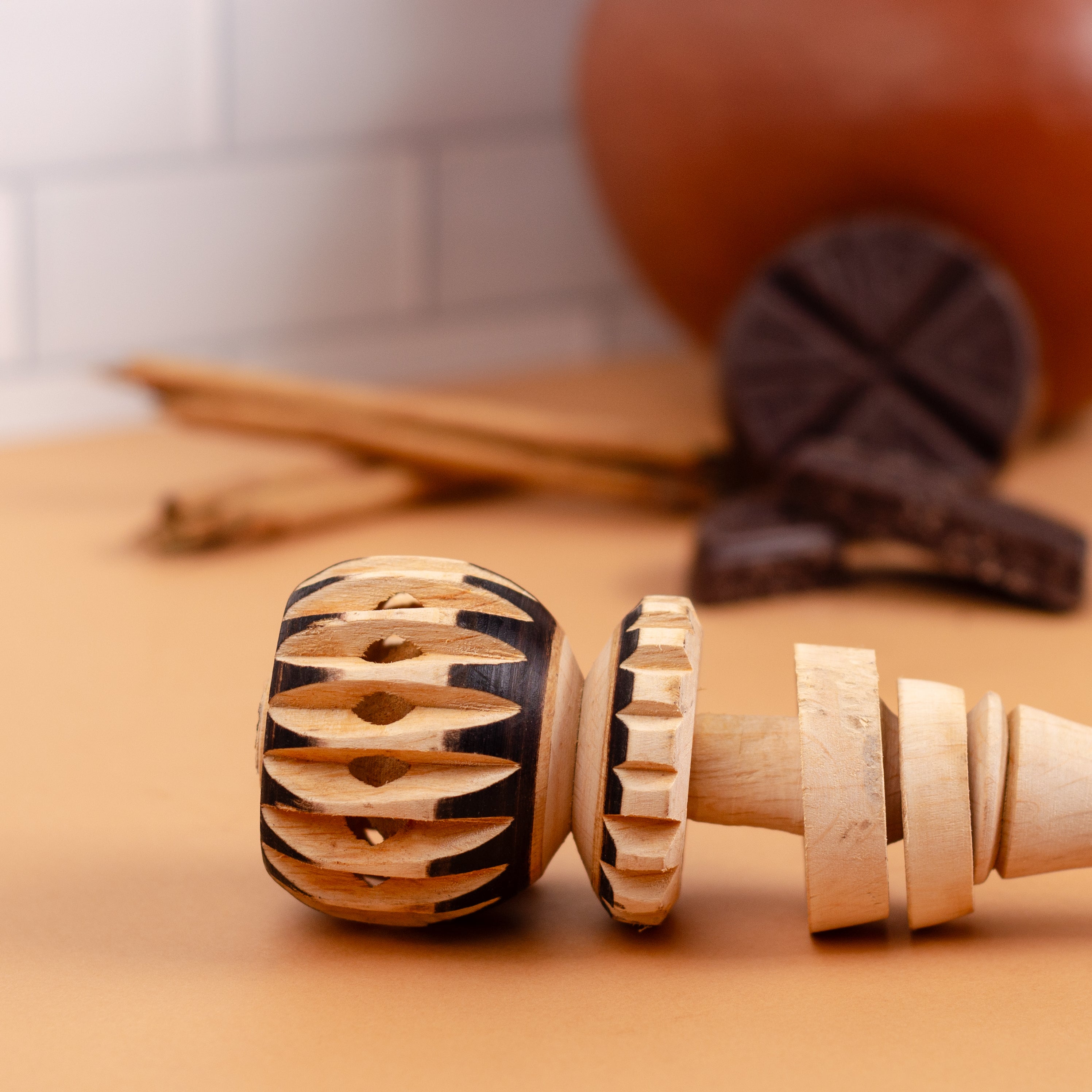 Natural Wooden Molinillo Whisk