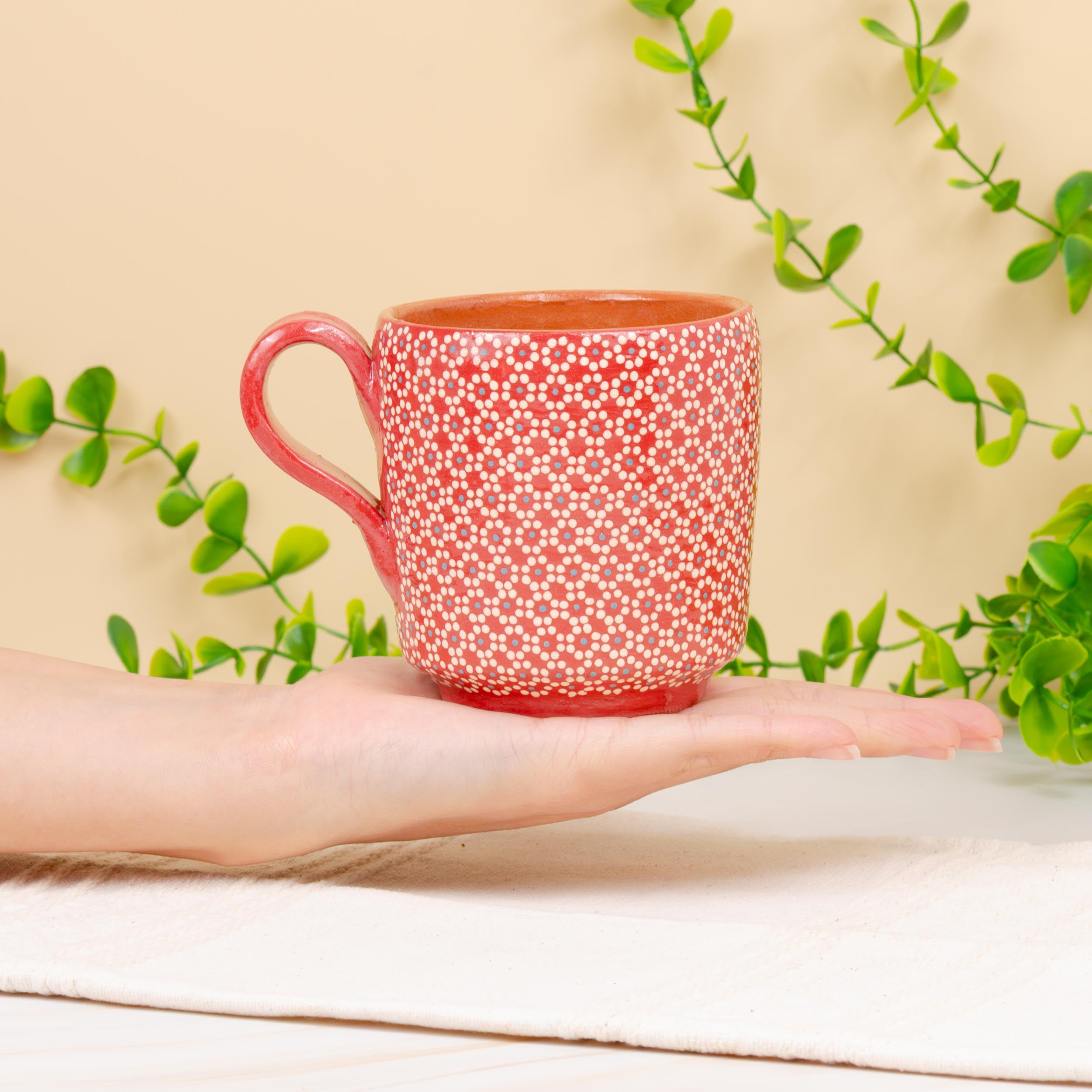 Capula Hand-Painted Clay Mug