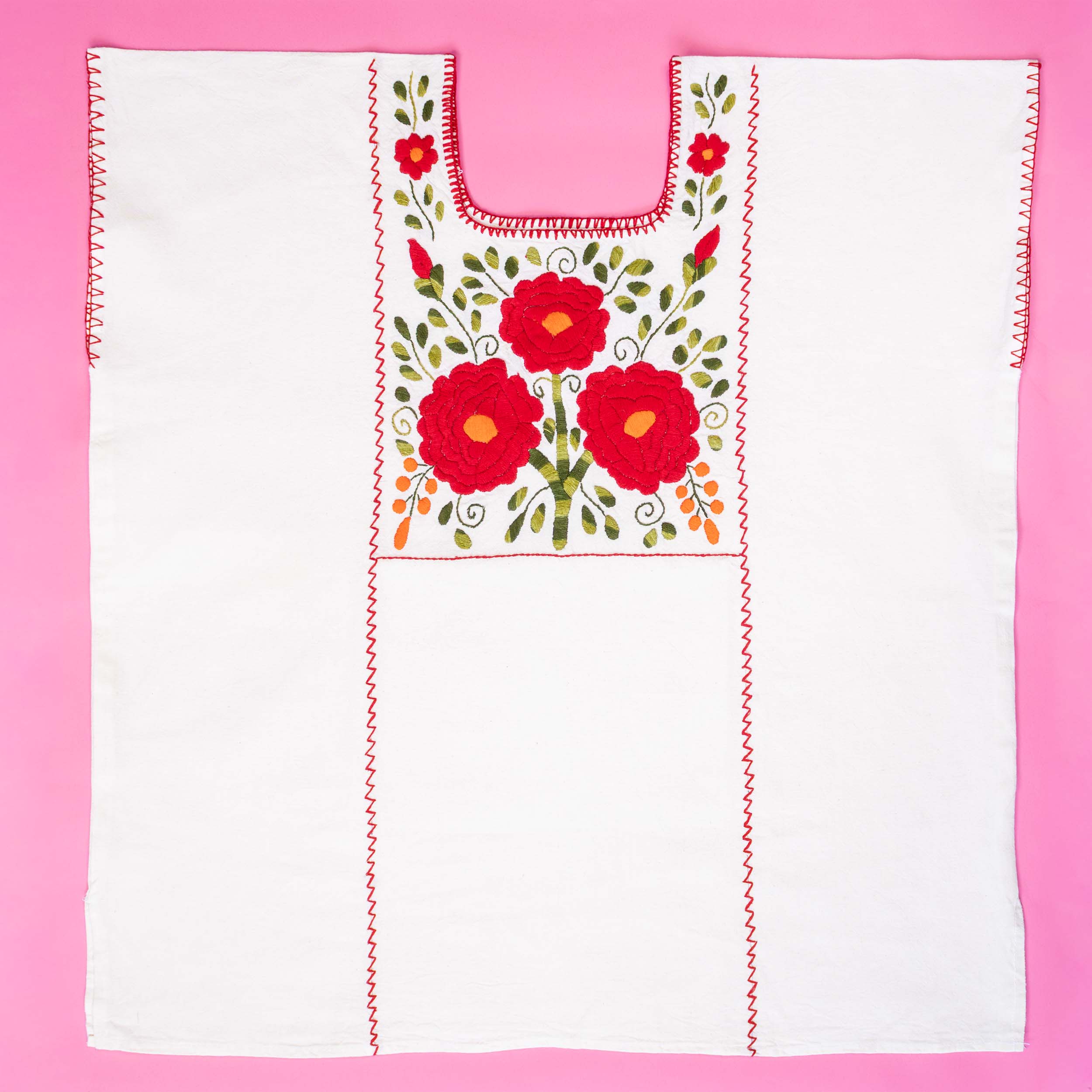 Amuzgo Hand-Embroidered Manta Blouse