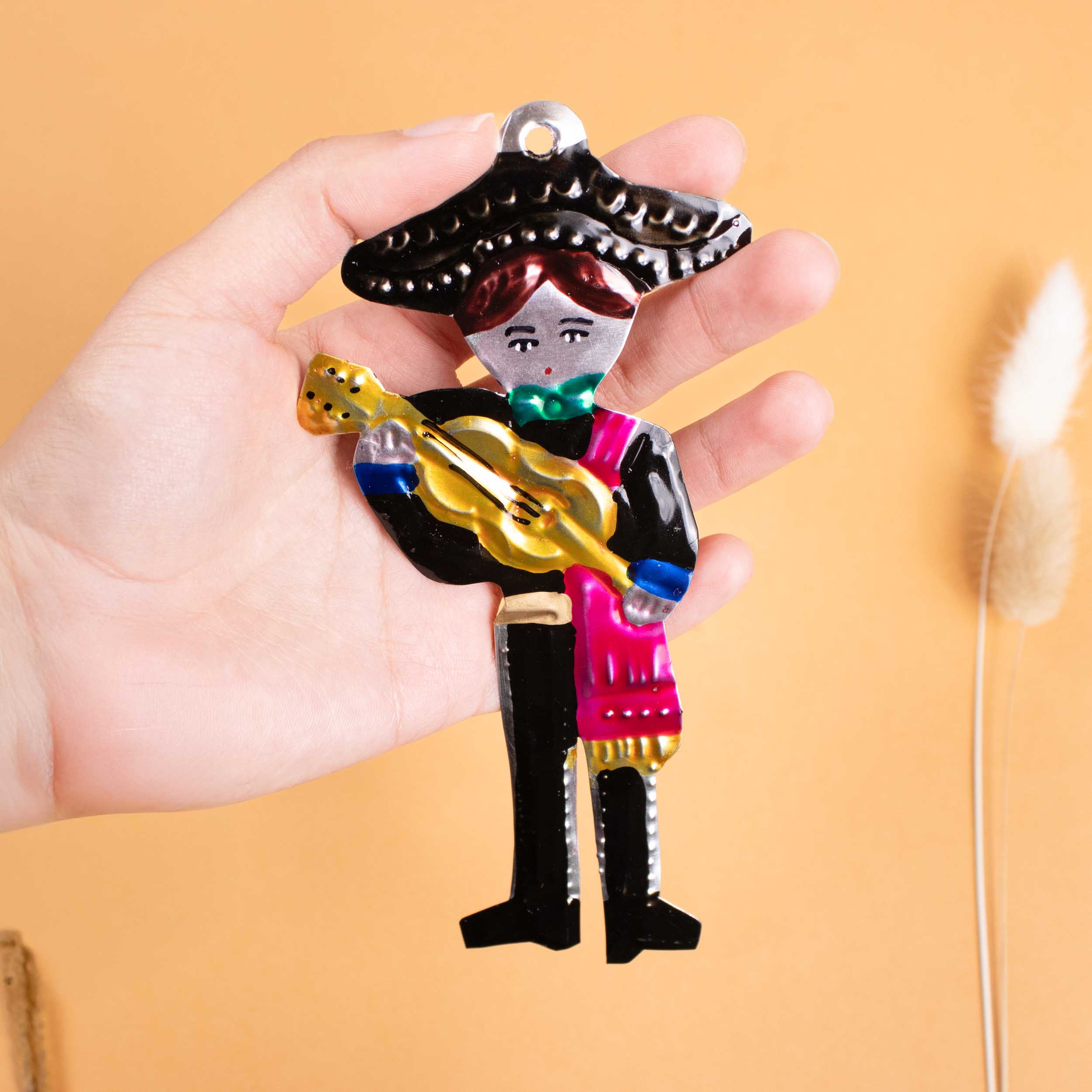 Mariachi Mexican Tin Art Wall Ornament