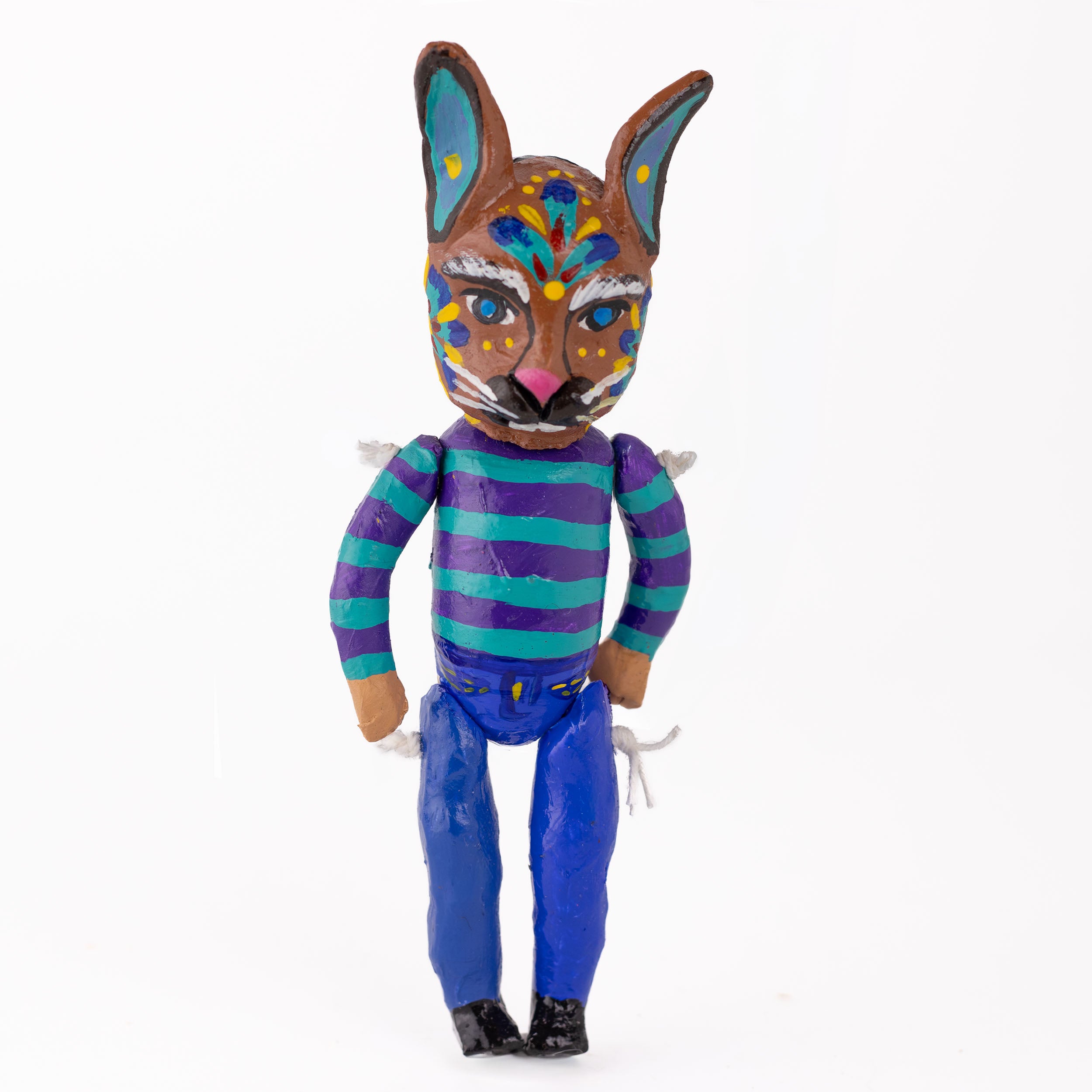 Papier Mache Nahuales Dolls Spirit Animals with Mask