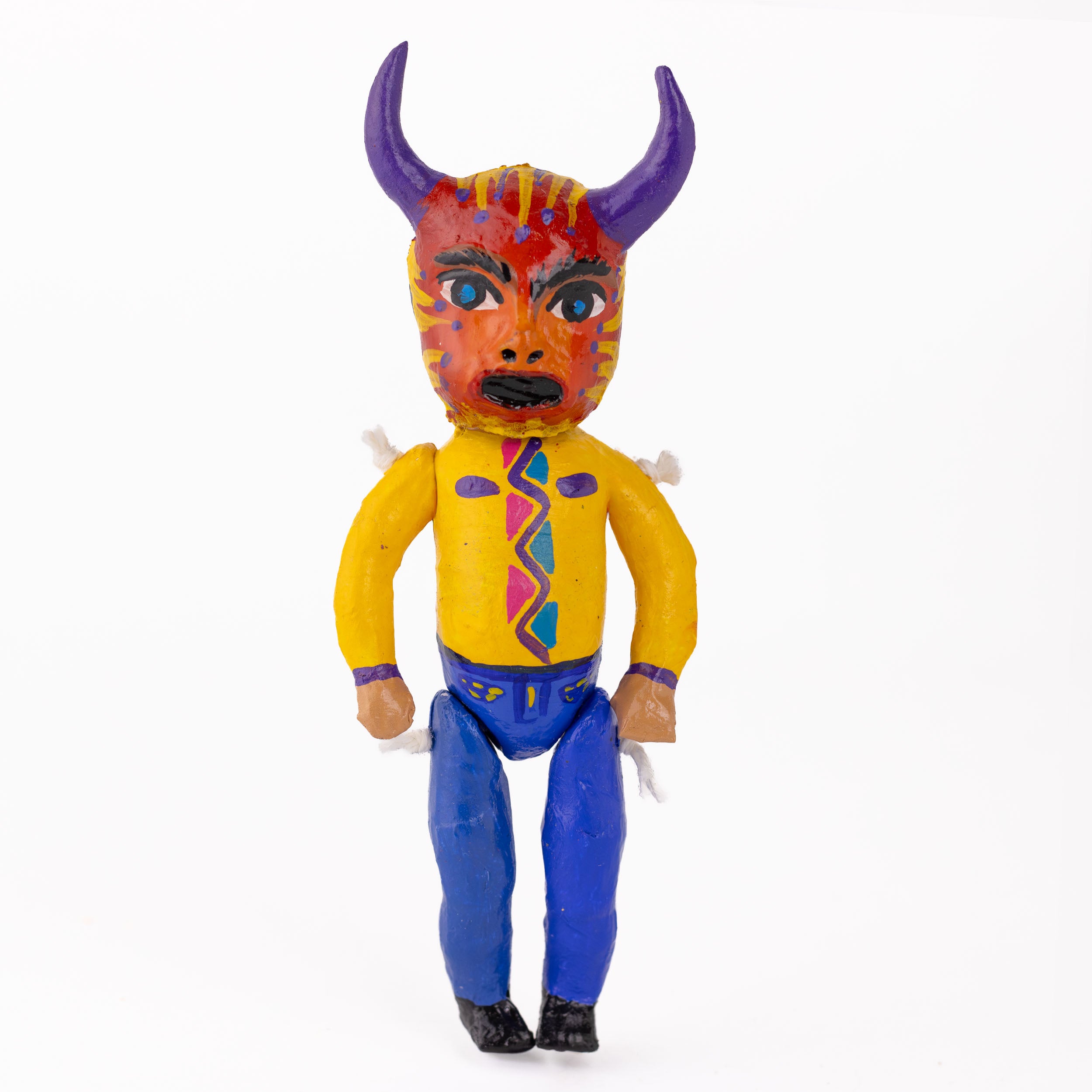 Papier Mache Nahuales Dolls Spirit Animals with Mask