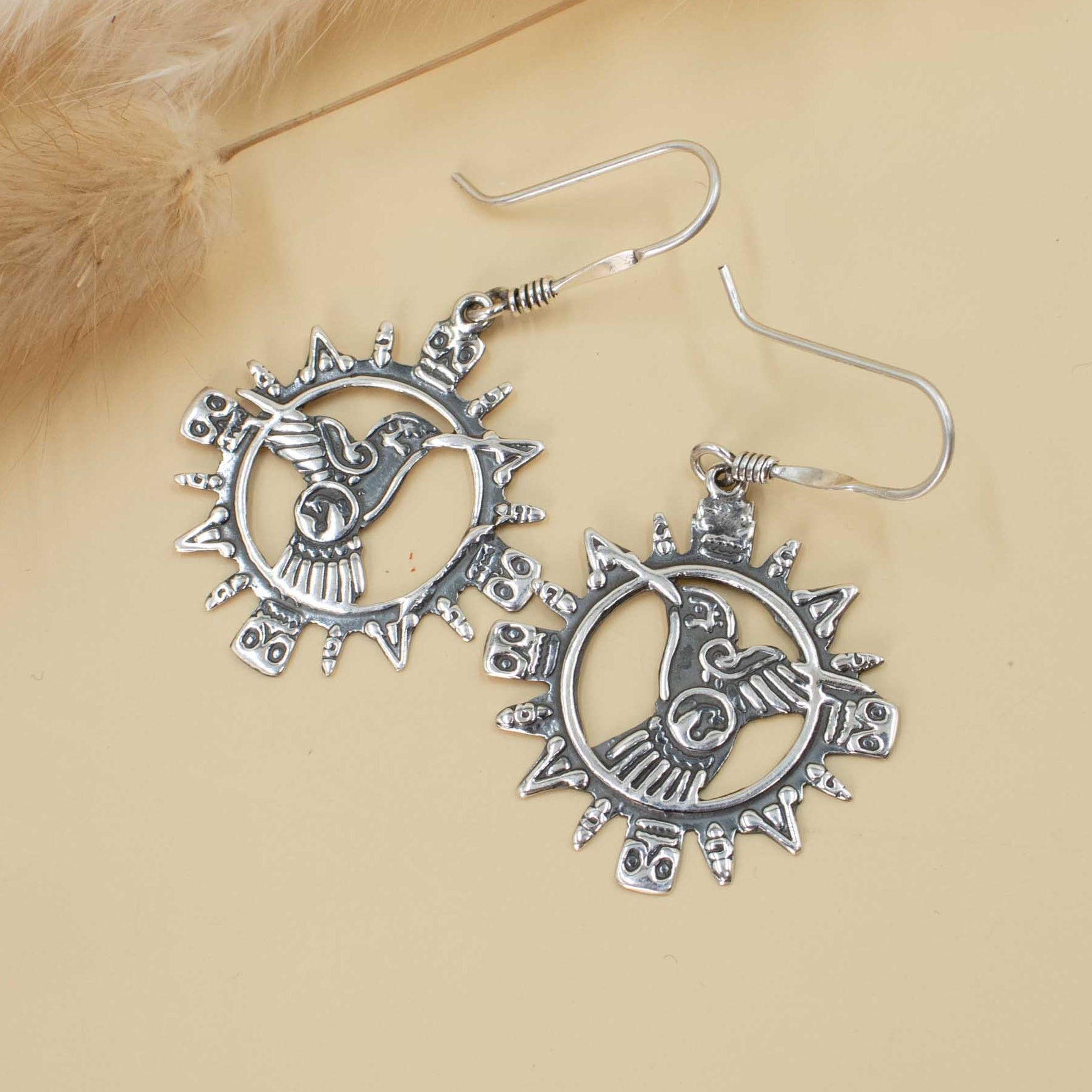 Sterling Silver Canción del Colibrí Earrings