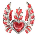 Large Winged Mexican Milagro Tin Hearts