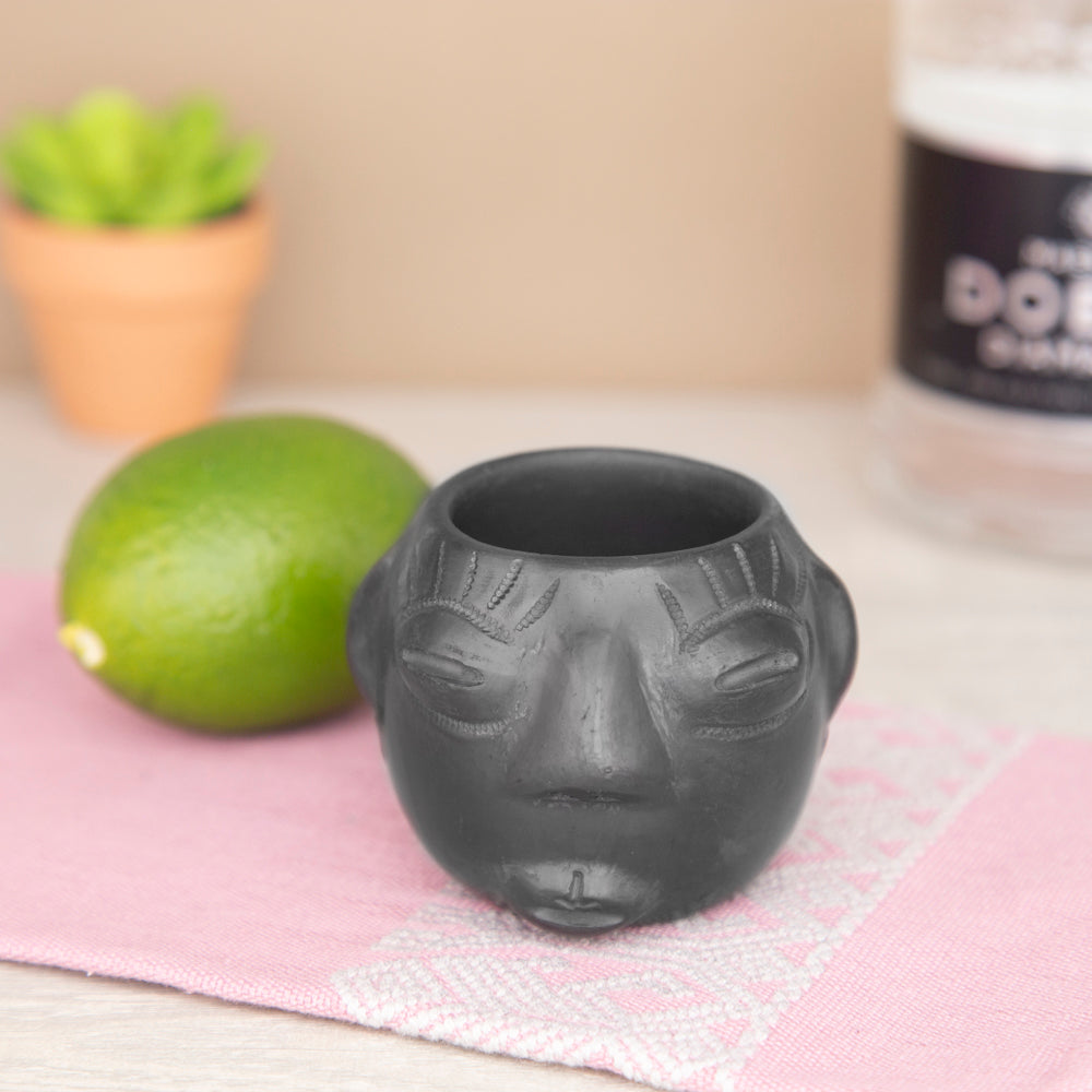 Barro Negro, Black Clay, Face Shot Glass