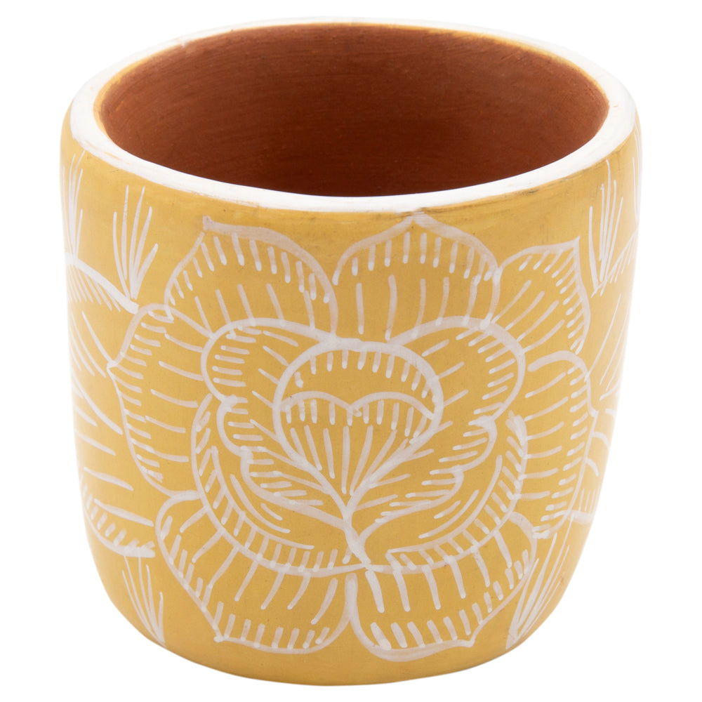 Huancito Hand-Painted Clay Tea Cup