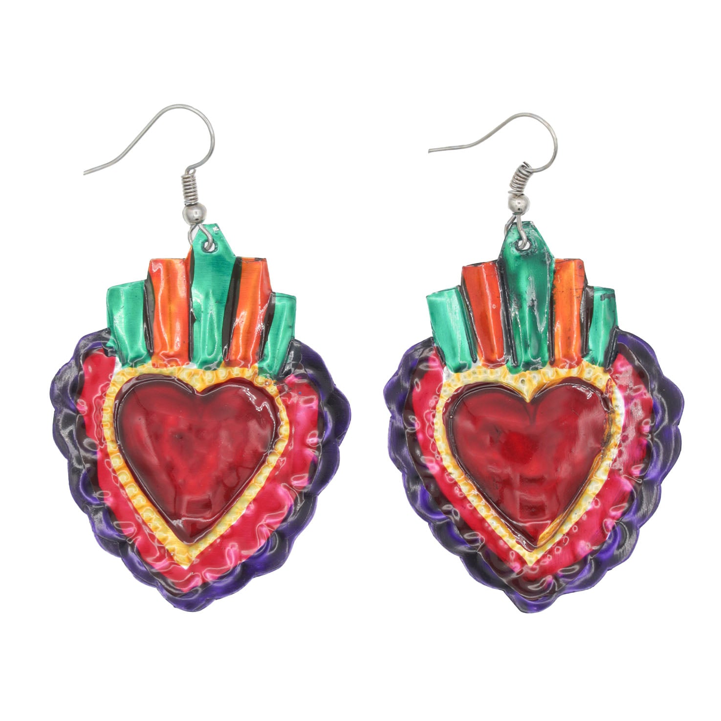 Corazón Milagro Mexican Earrings | Lolo Mexican Mercadito