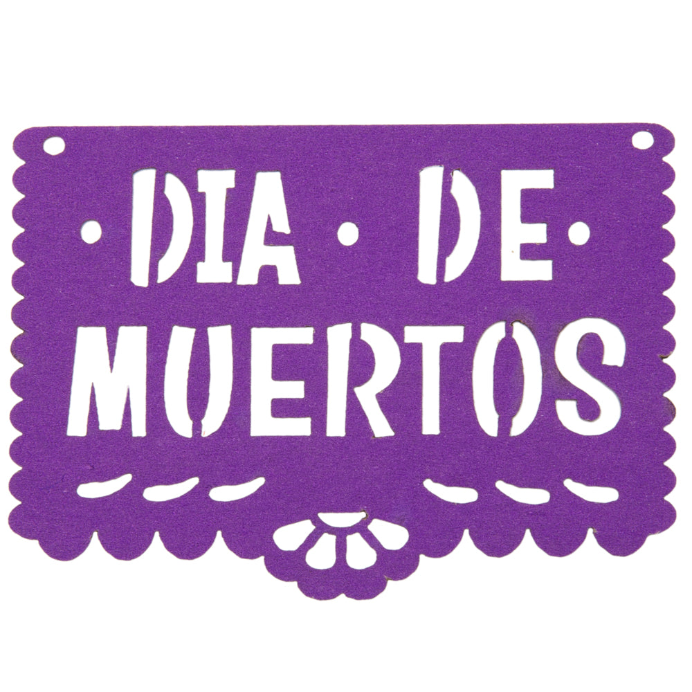 Mini Día de Muertos Papel Picado Cardboard Banner