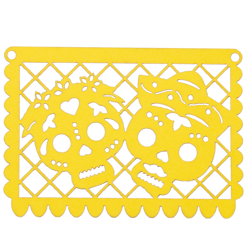 Mini Día de Muertos Papel Picado Cardboard Banner
