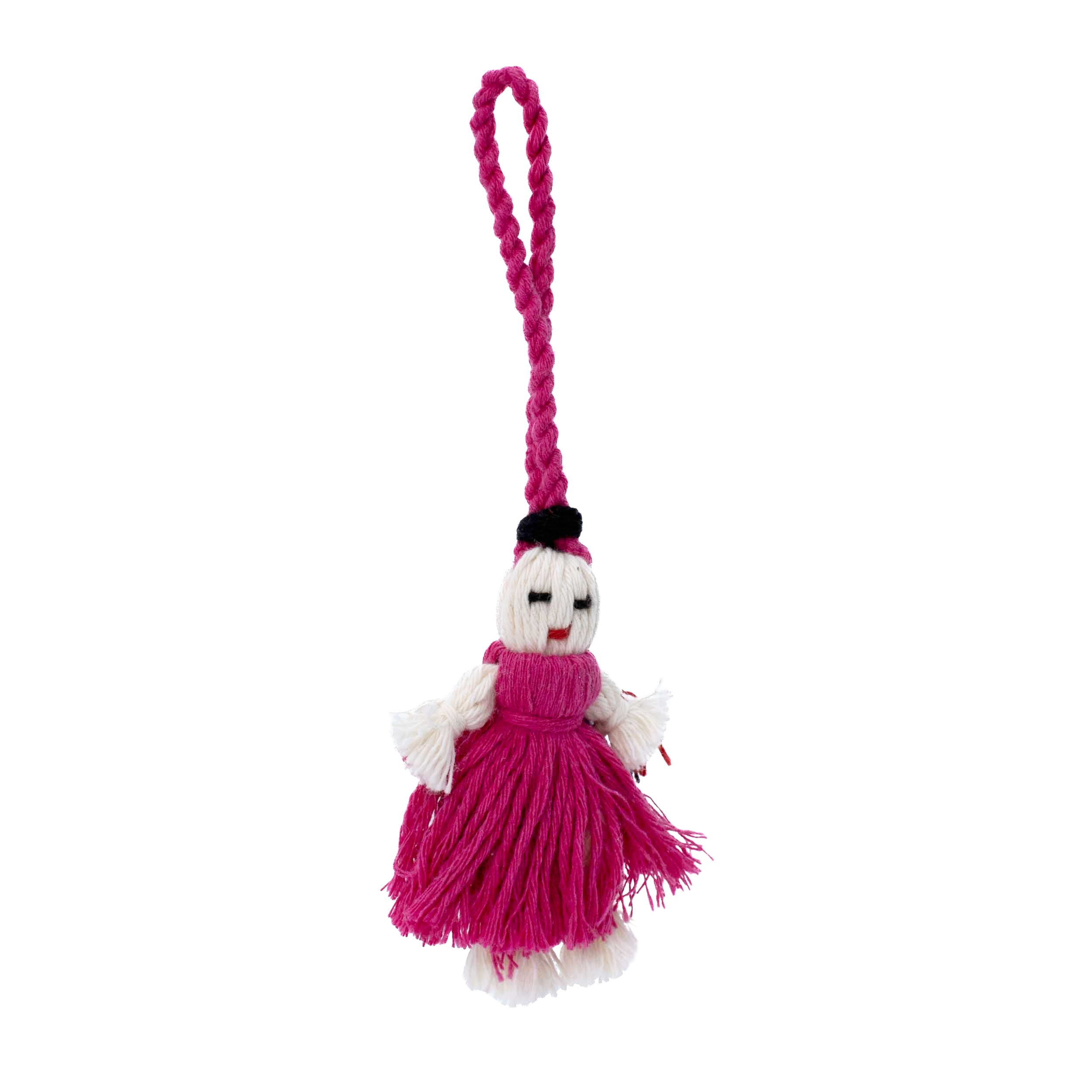 Mini Retazos Mexican Yarn Doll PomPom