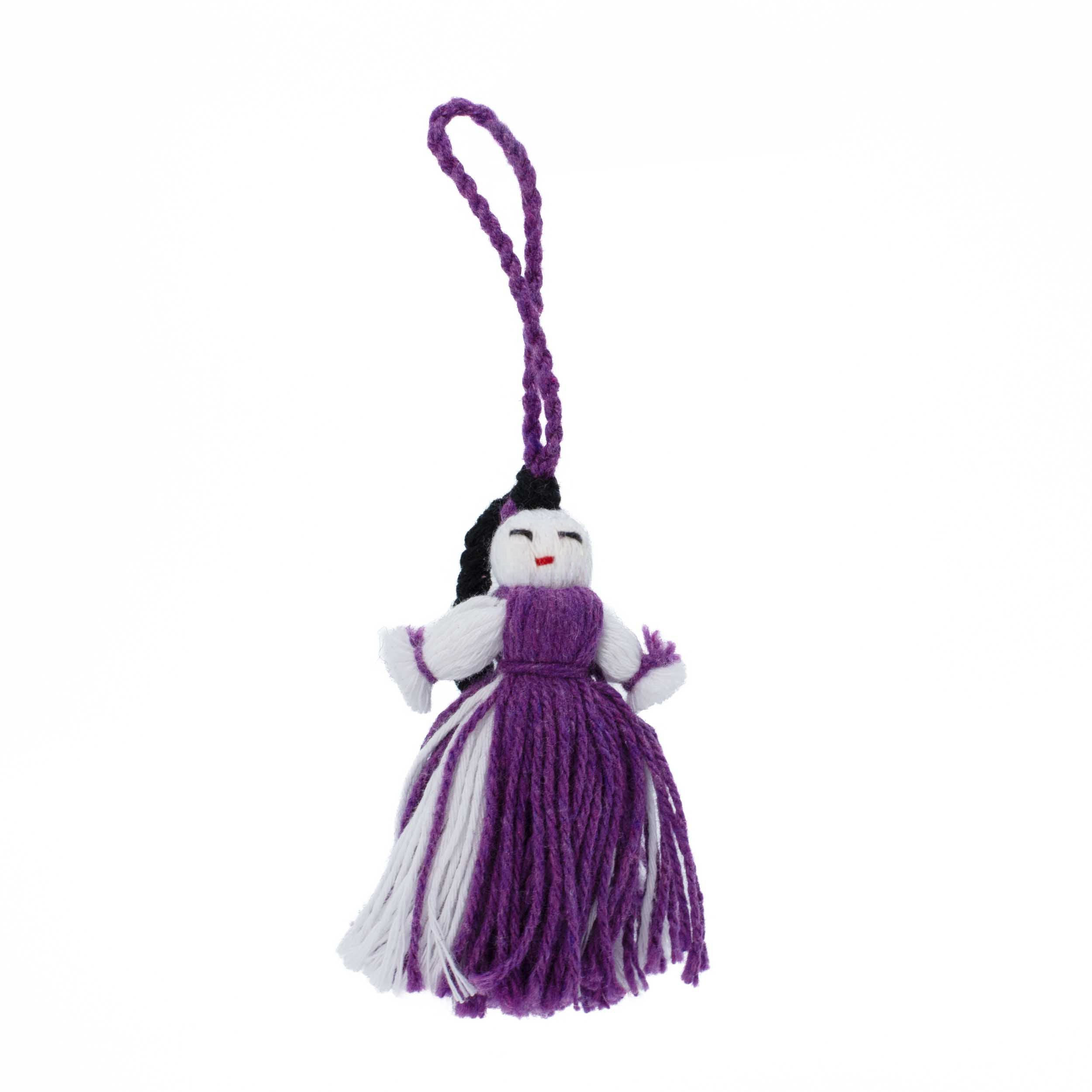 Mini Retazos Mexican Yarn Doll PomPom