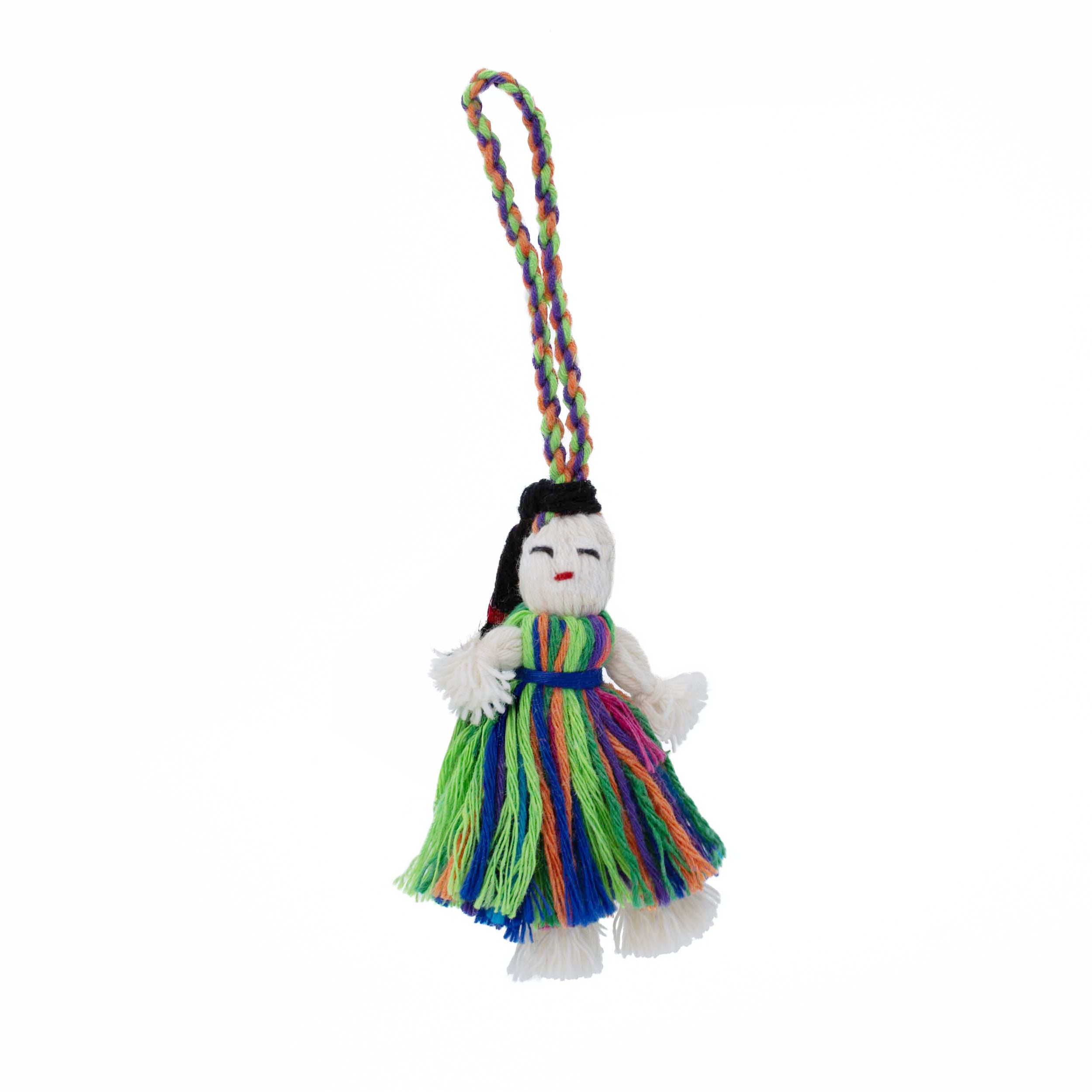 Mini Retazos Mexican Yarn Doll PomPom
