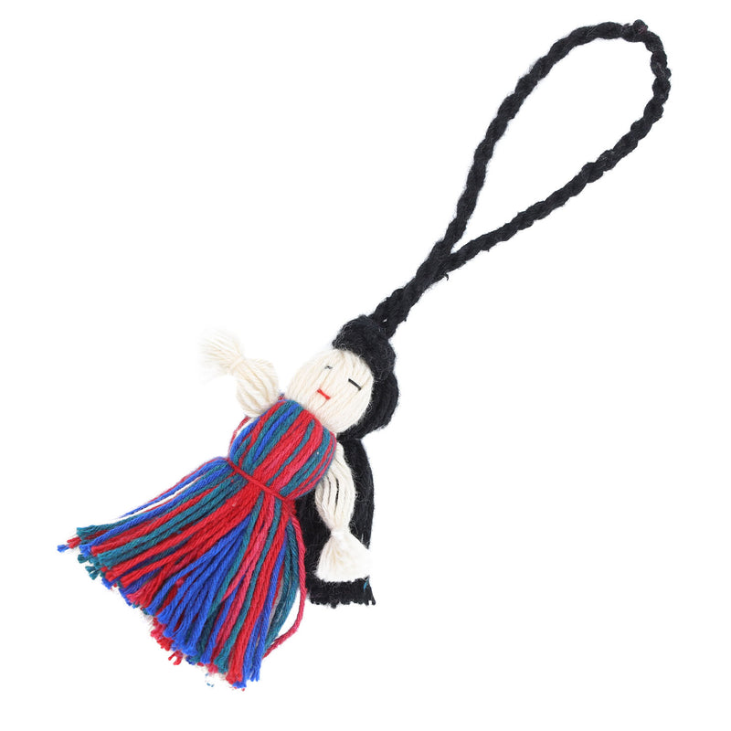 Mini Retazos Mexican Yarn Doll PomPom