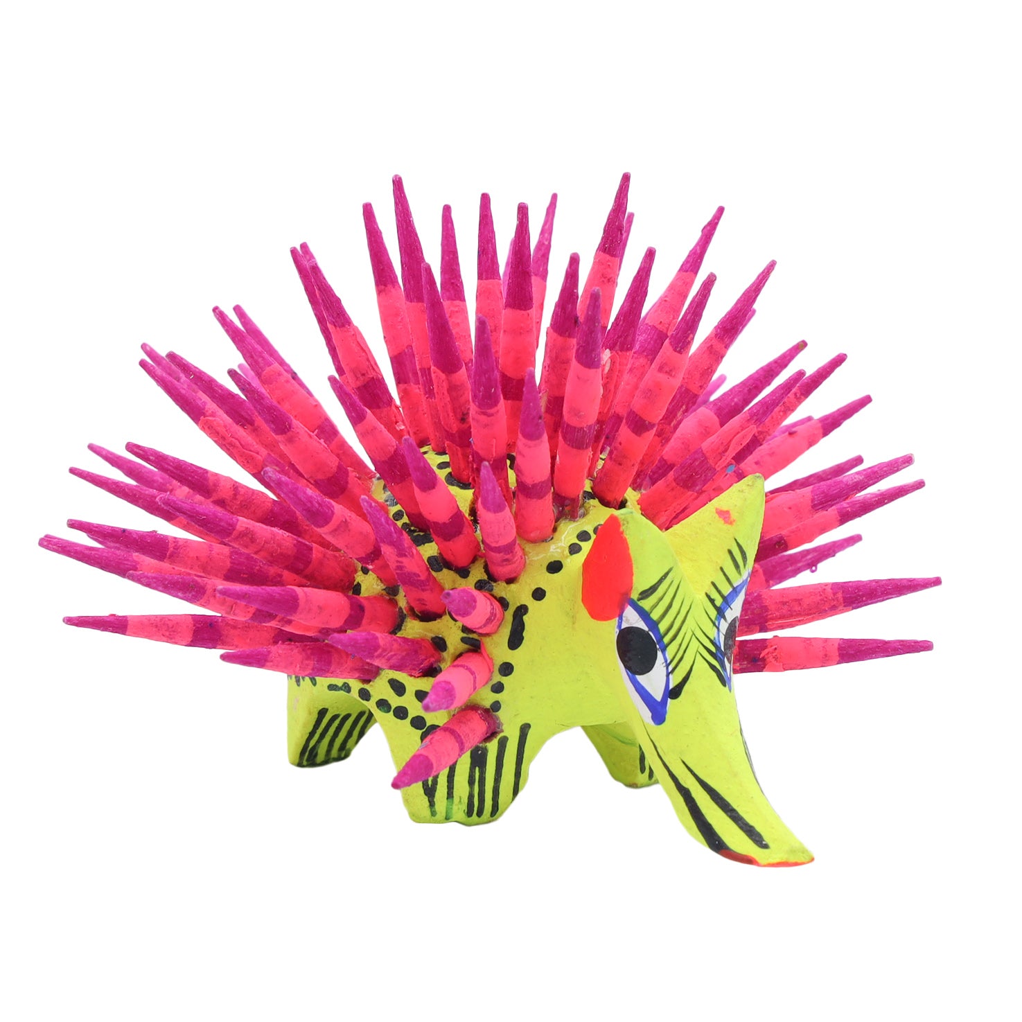 Hand Painted Porcupine Wooden Figurine Alebrije