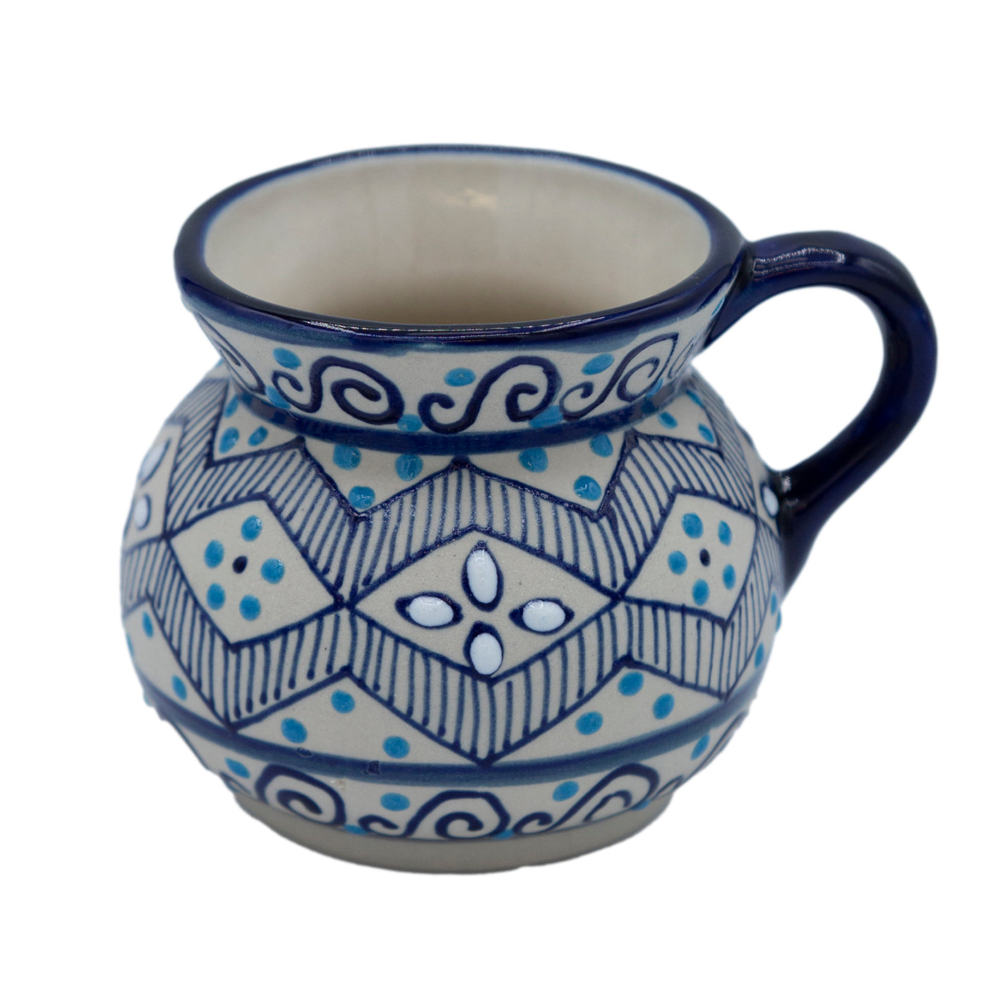 Coyoacán Hand-Painted Ceramic Jarrito Mug