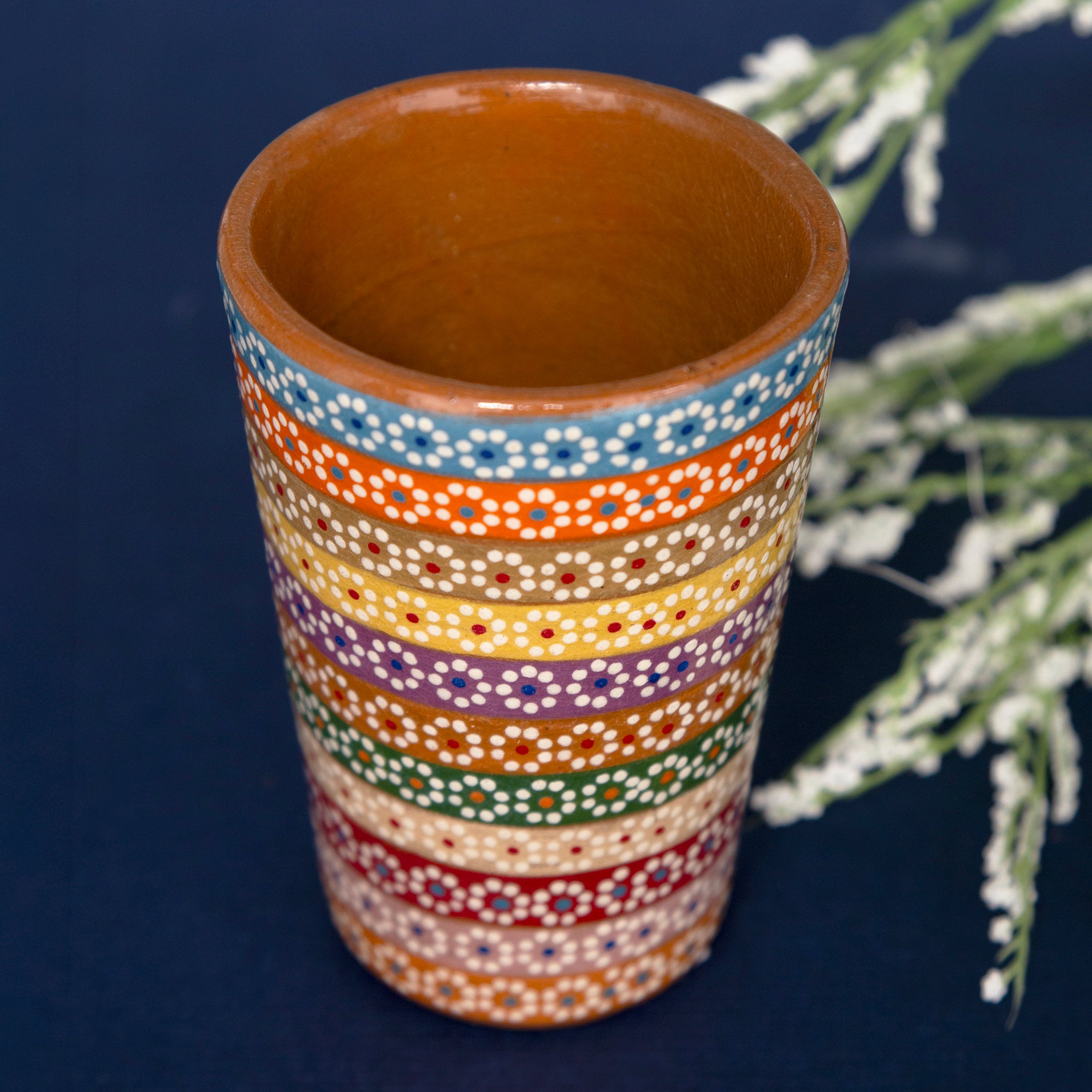 Capula Hand-Painted Clay Cup