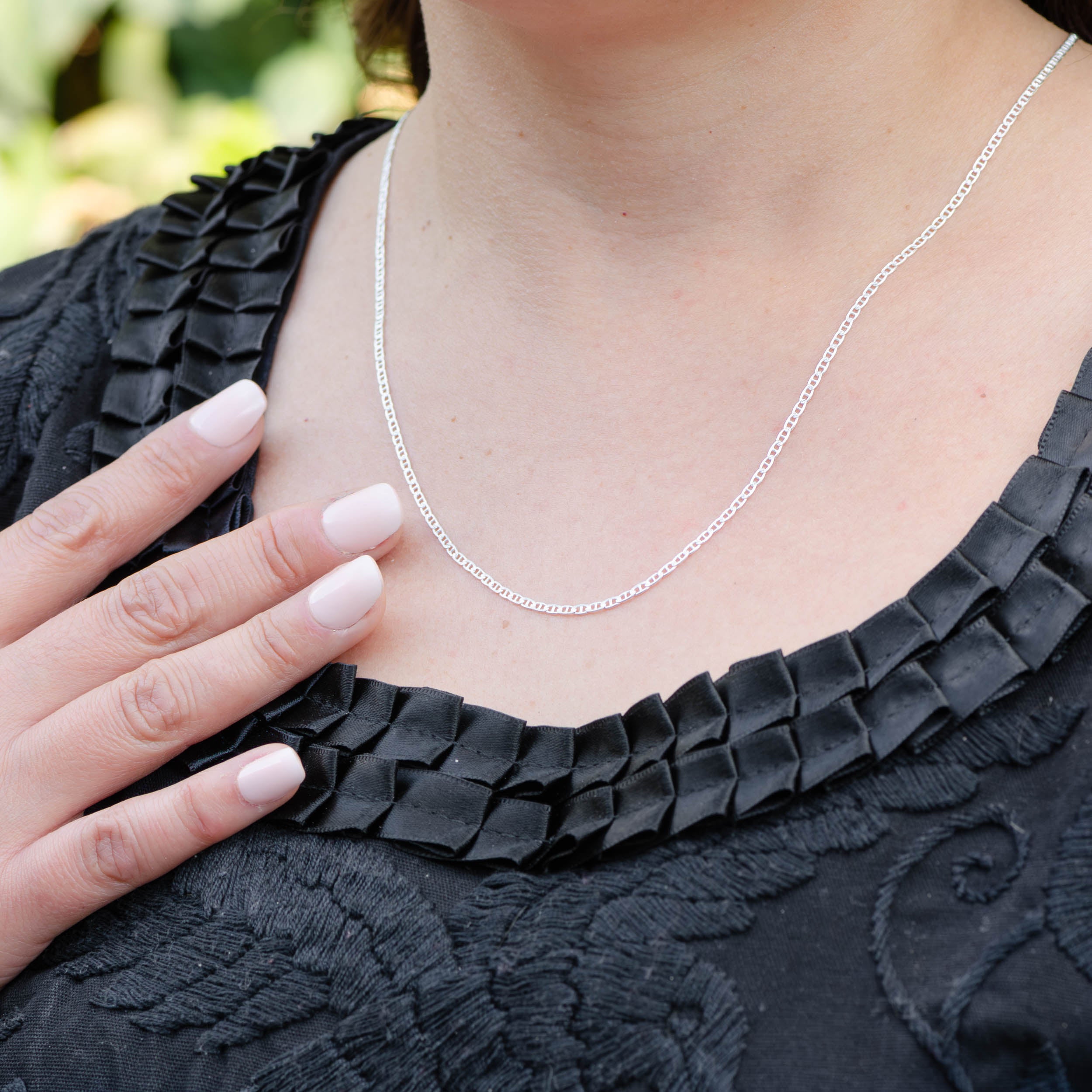 Sterling Silver Mariner Chain Necklace