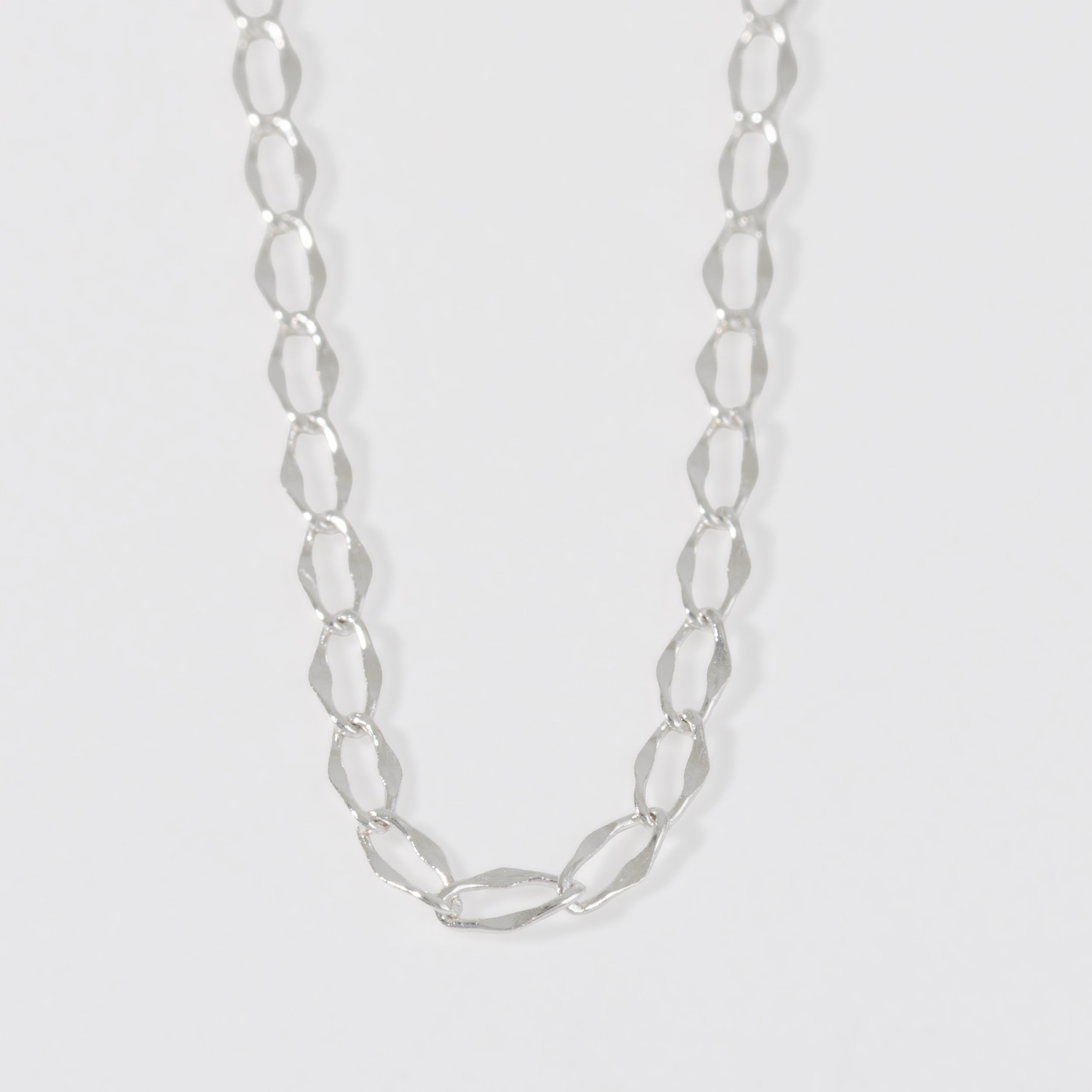 Sterling Silver Link Curb Chain Necklace