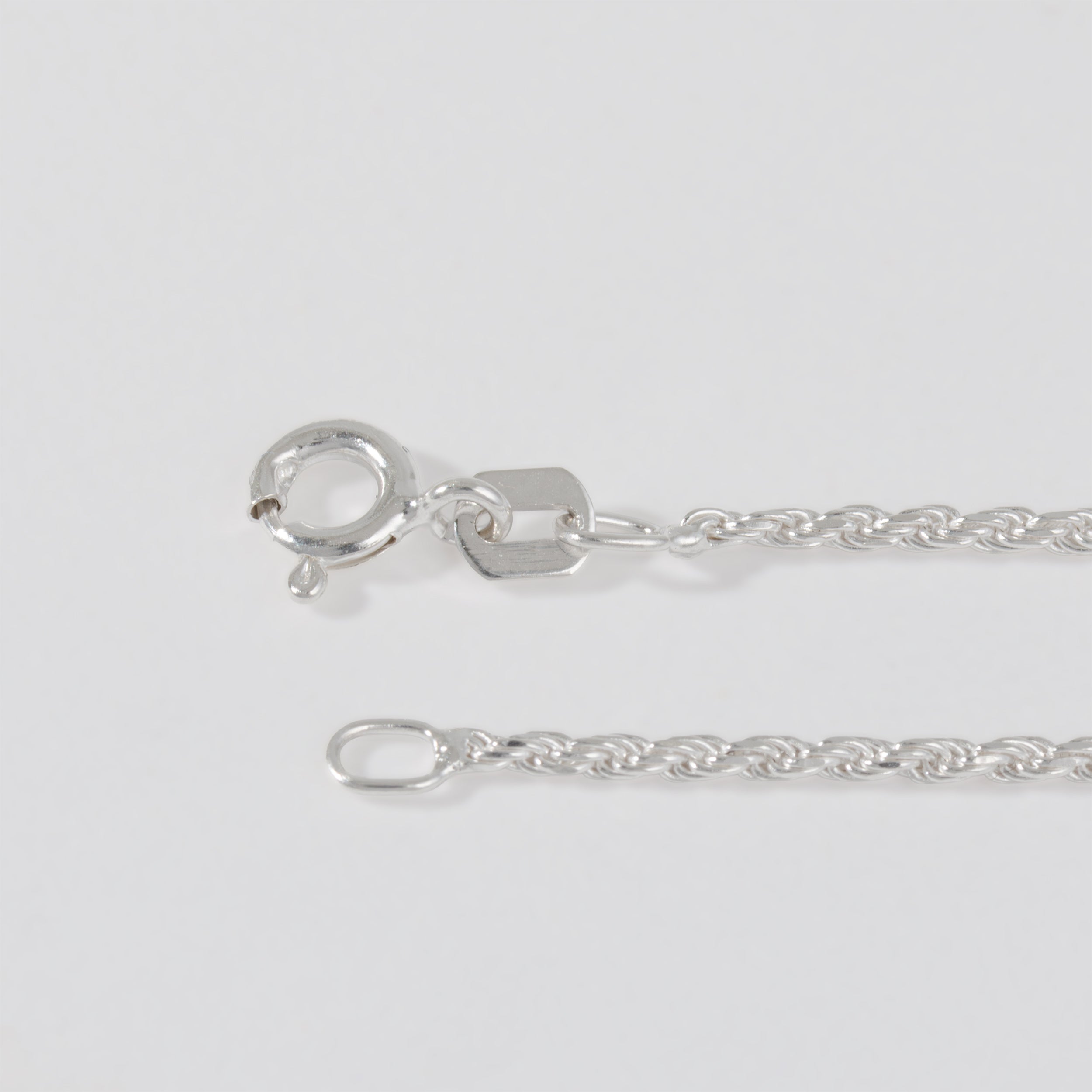 Sterling Silver Cable Rope Chain Necklace