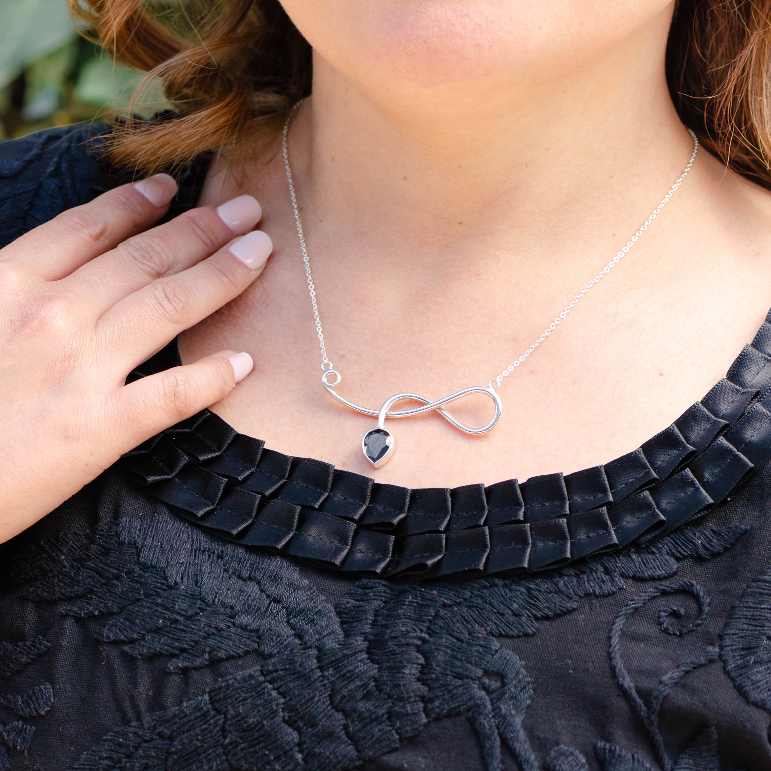 Sterling Silver Eternal Ribbon Zicornia Necklace