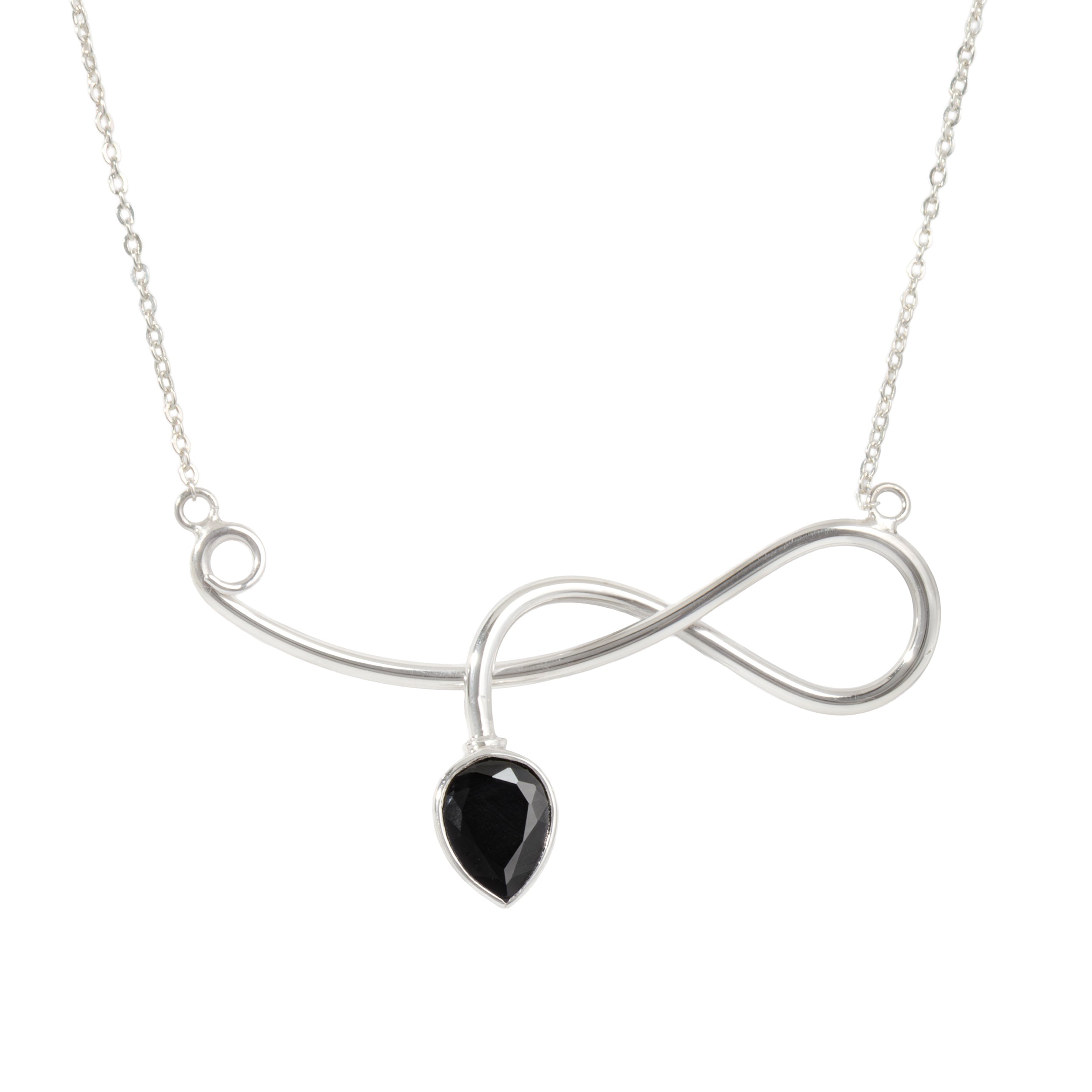 Sterling Silver Eternal Ribbon Zicornia Necklace