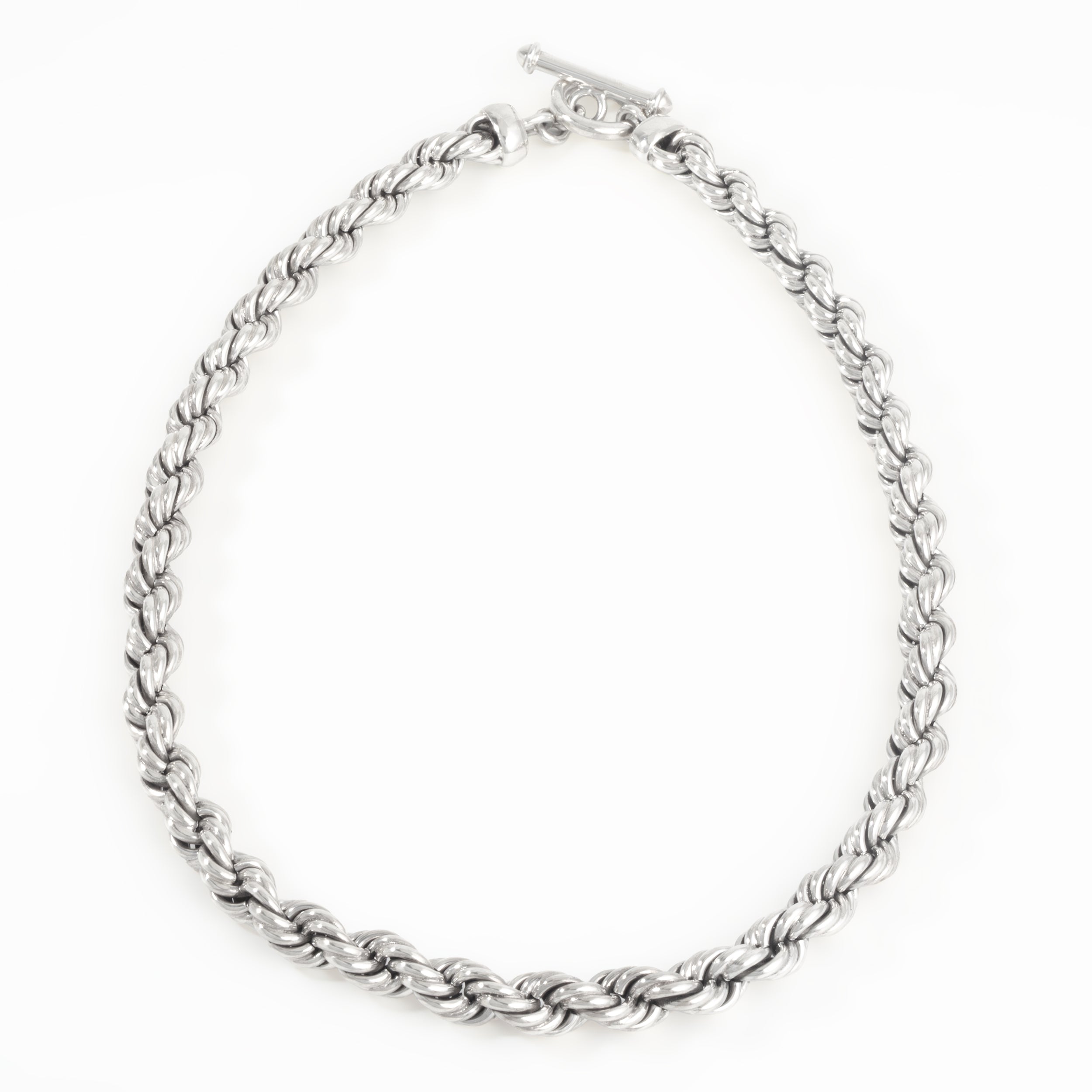 Sterling Silver Thick Braided Necklace