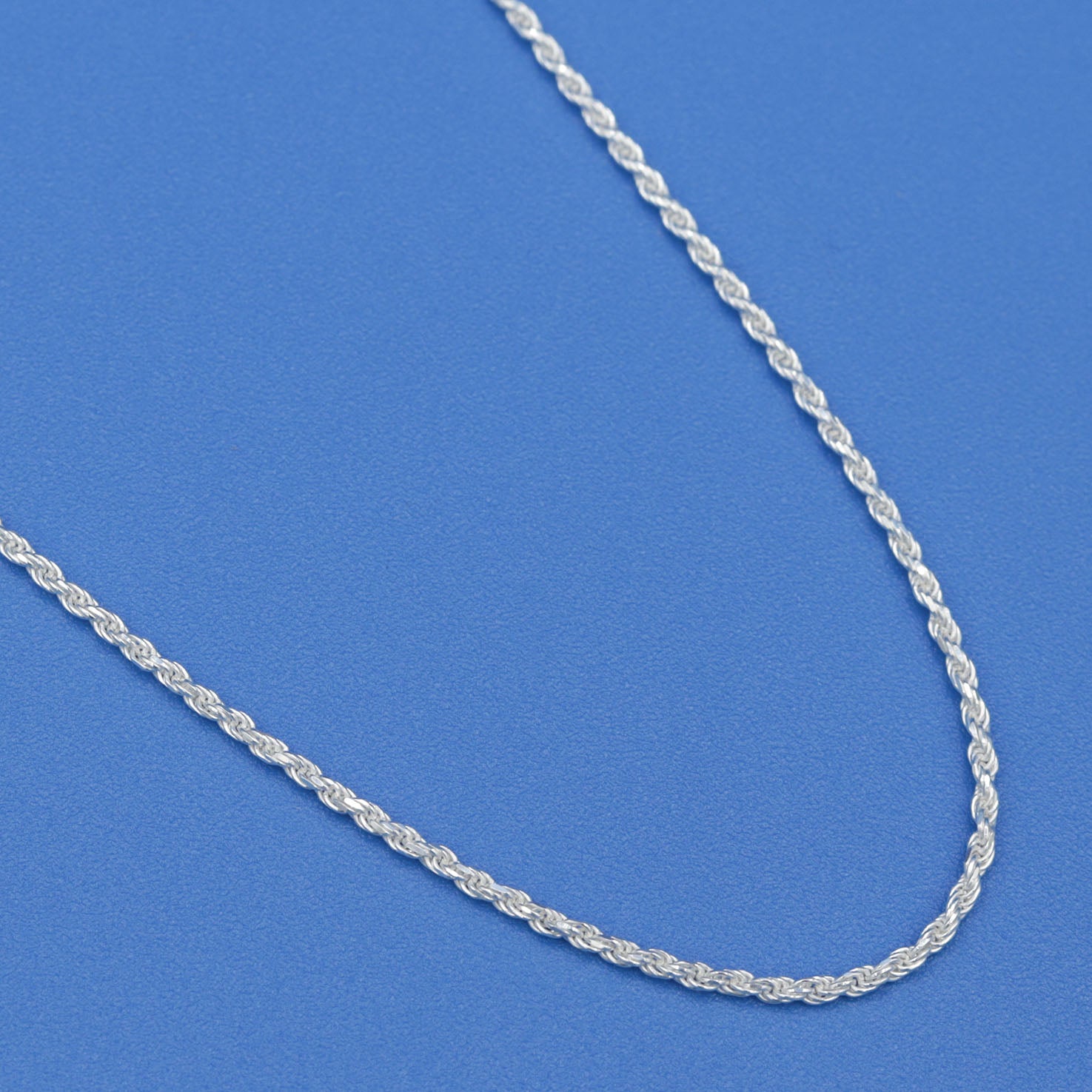 Sterling Silver Rope Chain Necklace