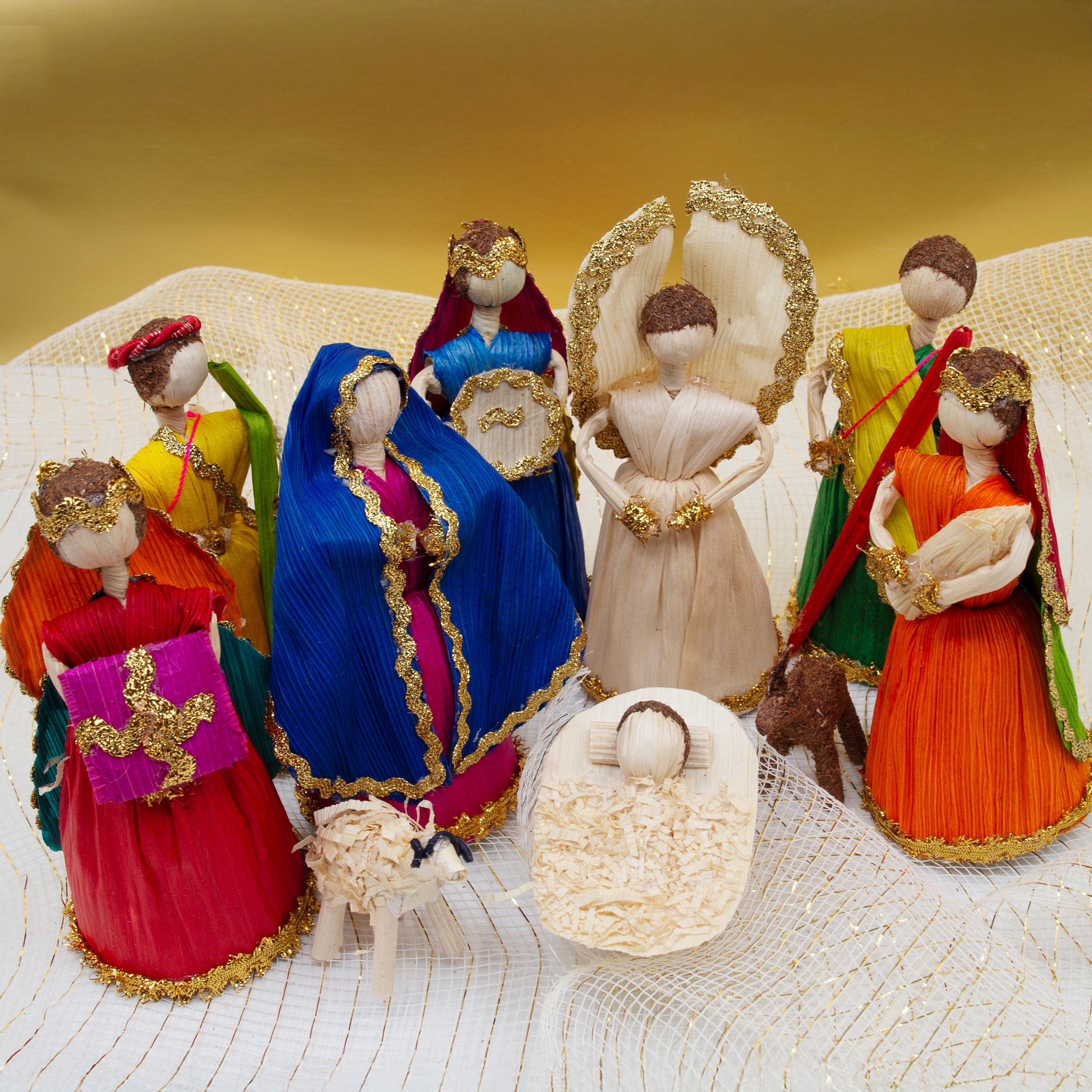 Cornhusk Nativity Scene (11pcs)