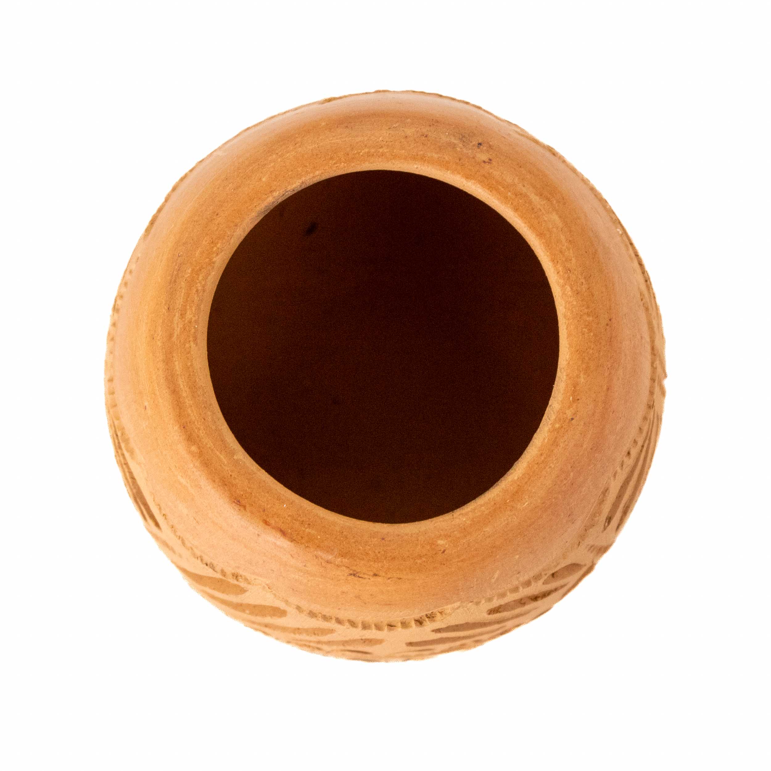 Natural Clay Carved Mezcal Shot Glass