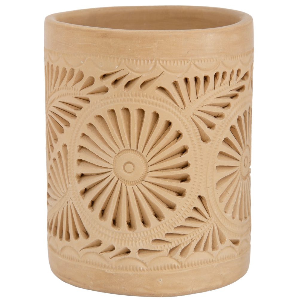 Natural Clay Carved Planter