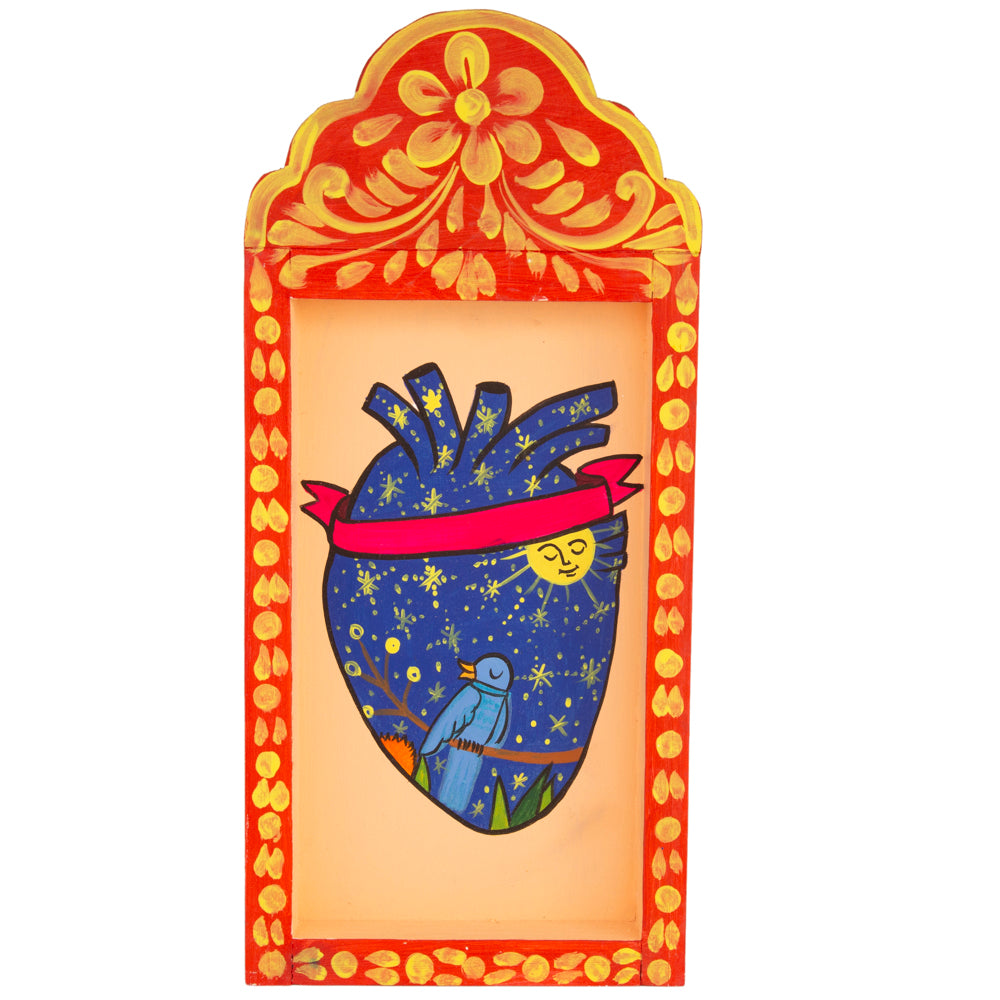 Hearts Hand-Painted Wooden Nicho Frames