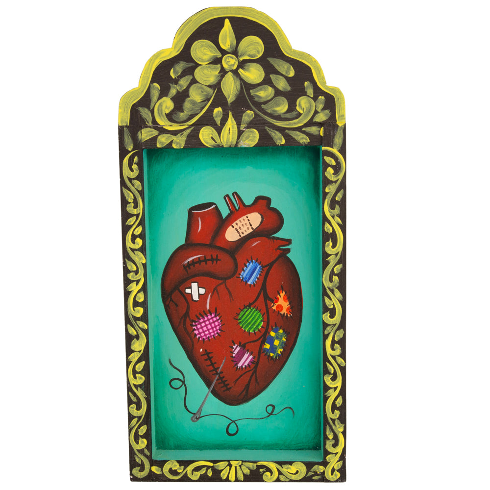 Hearts Hand-Painted Wooden Nicho Frames
