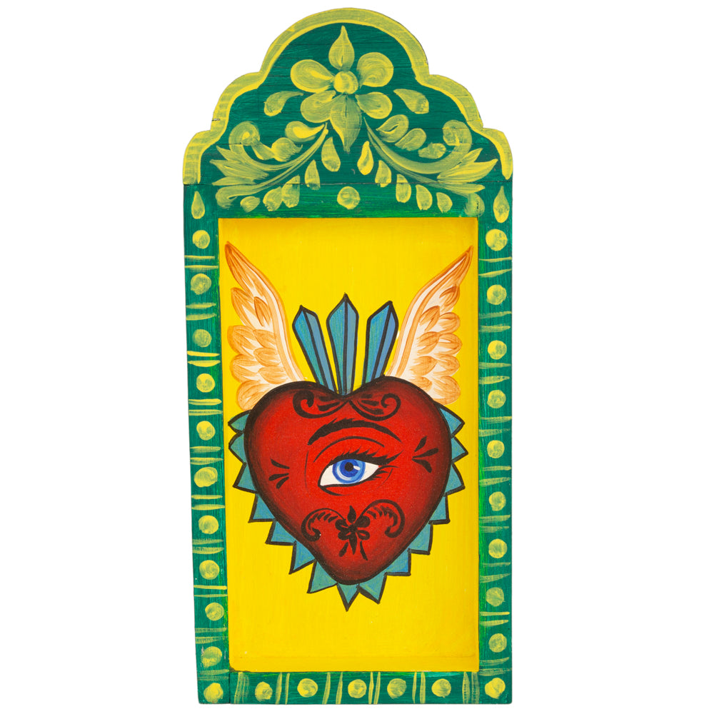 Hearts Hand-Painted Wooden Nicho Frames