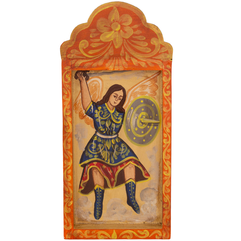 Religious Hand-Painted Wooden Nicho Frames