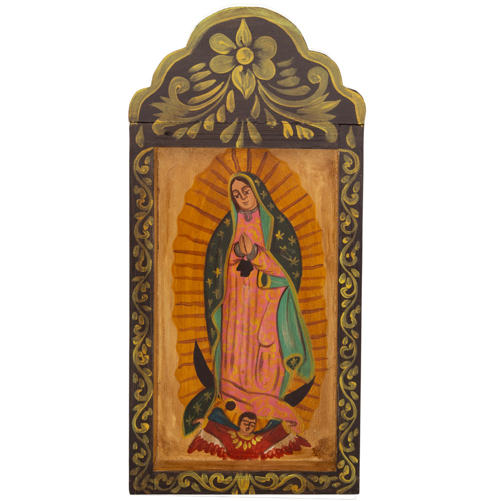Religious Hand-Painted Wooden Nicho Frames