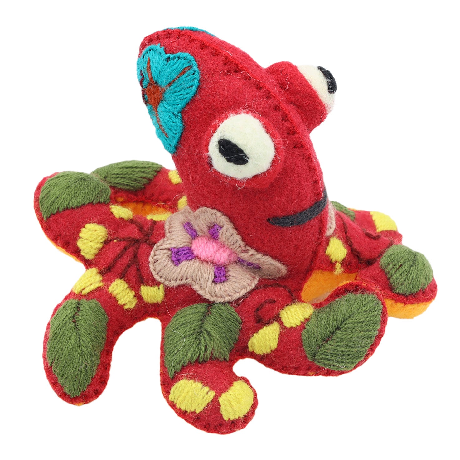 Octopus Hand-Embroidered Stuffed Animal