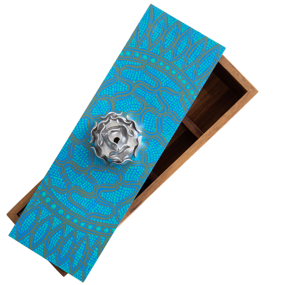 Hand-Painted Parota Solid Wood Tea Organizer